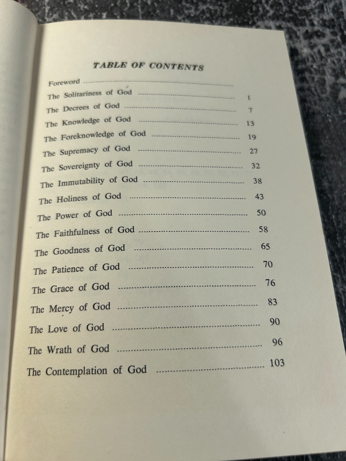 The Attributes of God by Arthur W. Pink