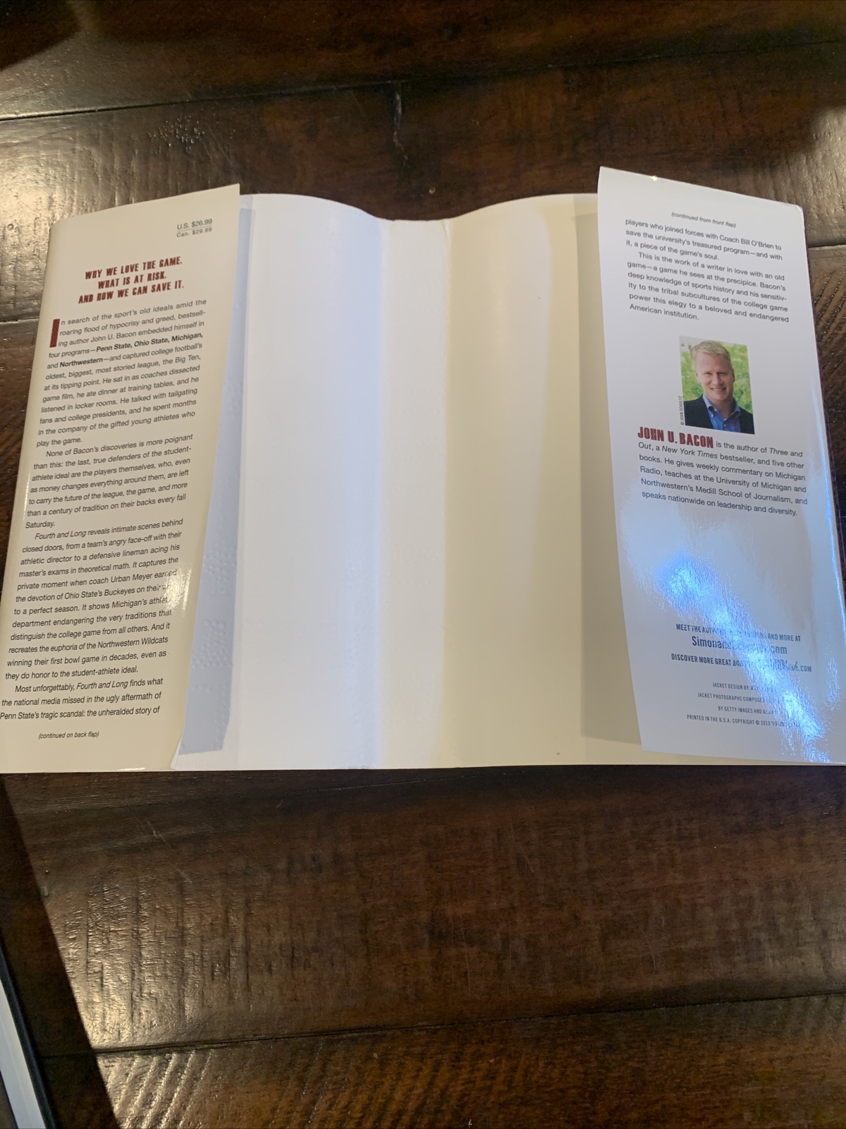 SIGNED Fourth And Long: THE FIGHT FOR THE SOUL OF COLLEGE By John U. Bacon –