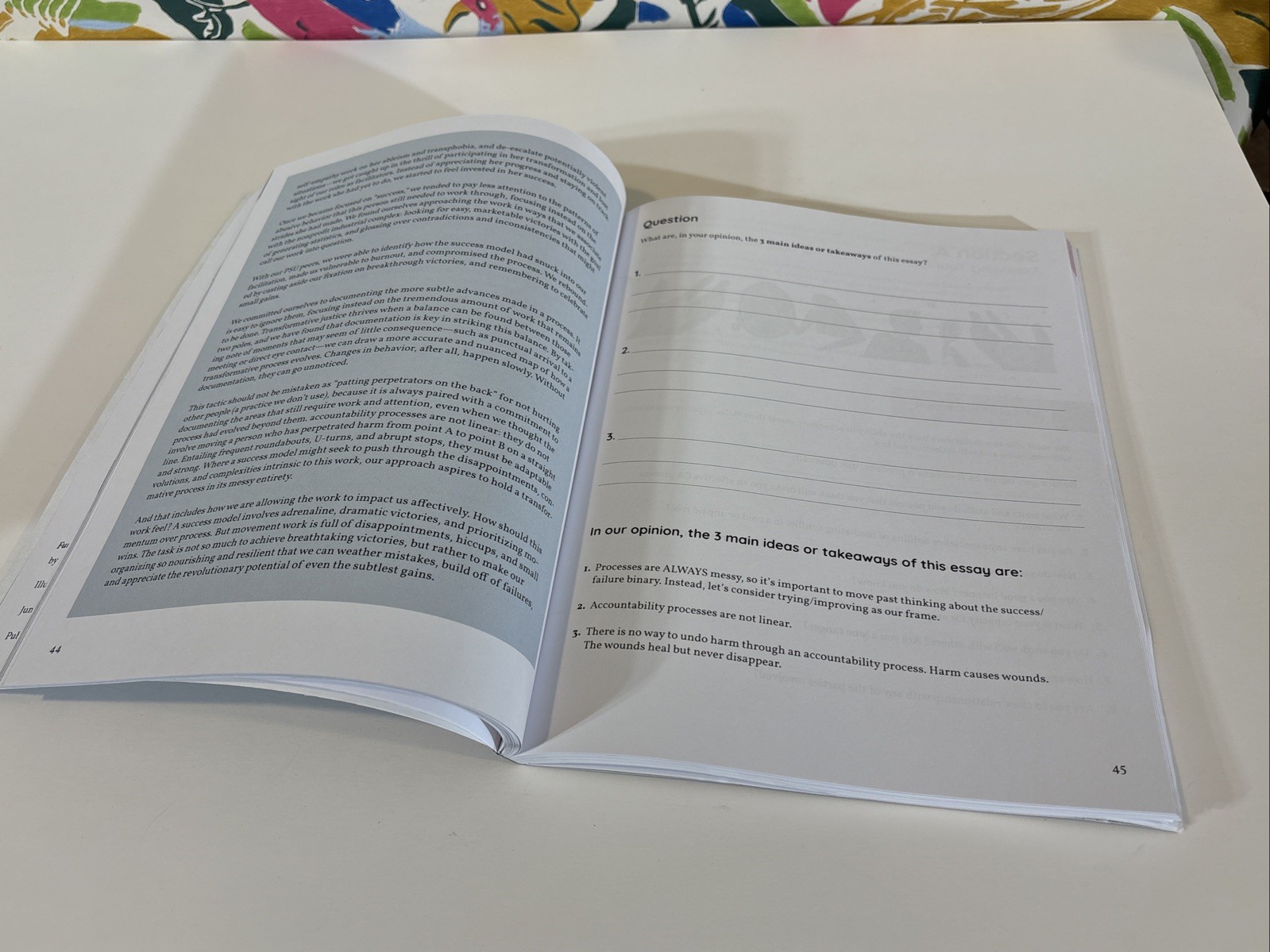 Fumbling Towards Repair : A Workbook for Community Accountability Facilitators