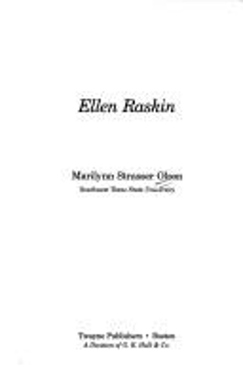 Ellen Raskin Hardcover Marilynn S. Olson