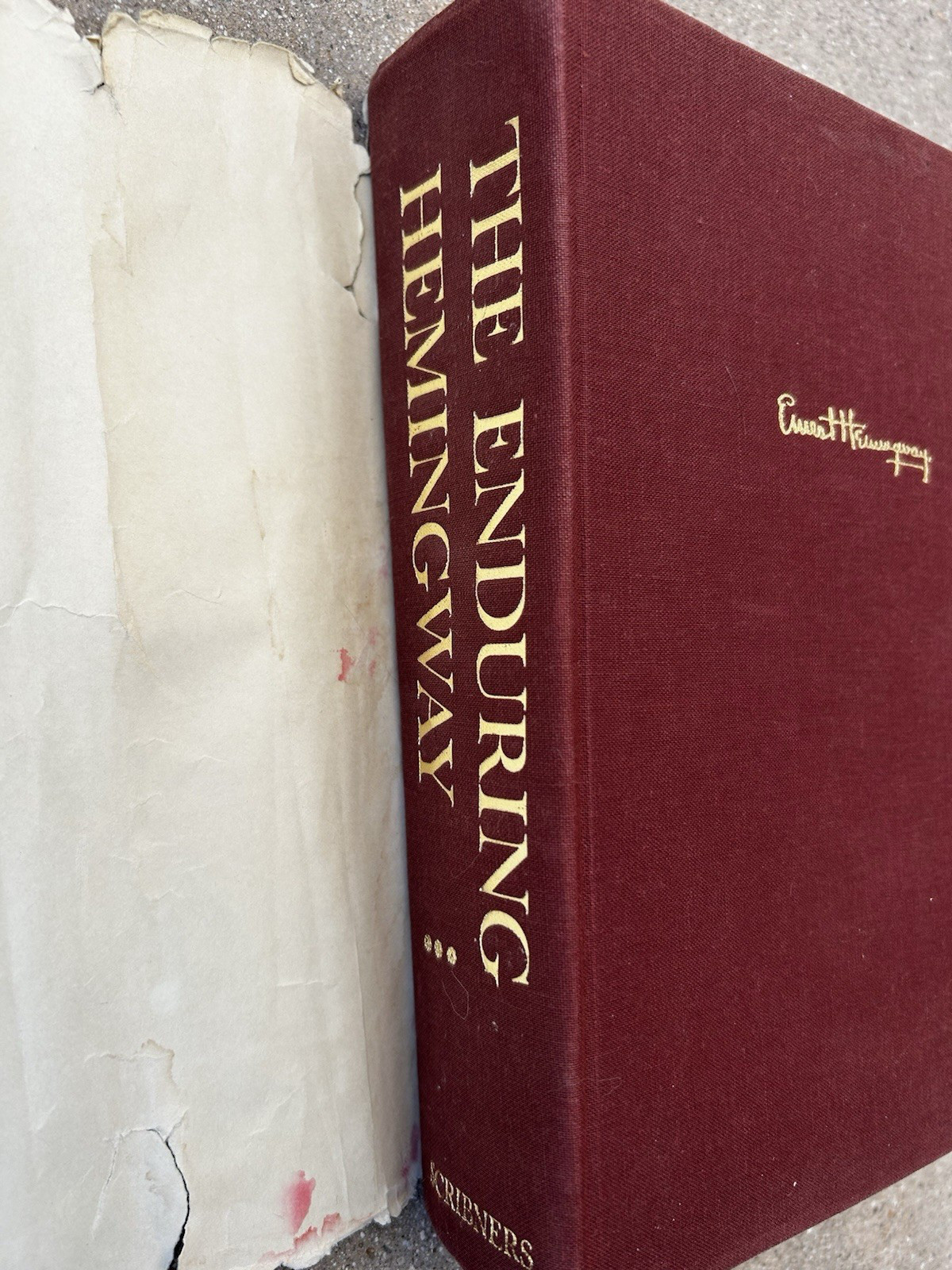 The Enduring Hemingway 1974 Hardcover Poor Dust-jacket Vintage Collectors Book