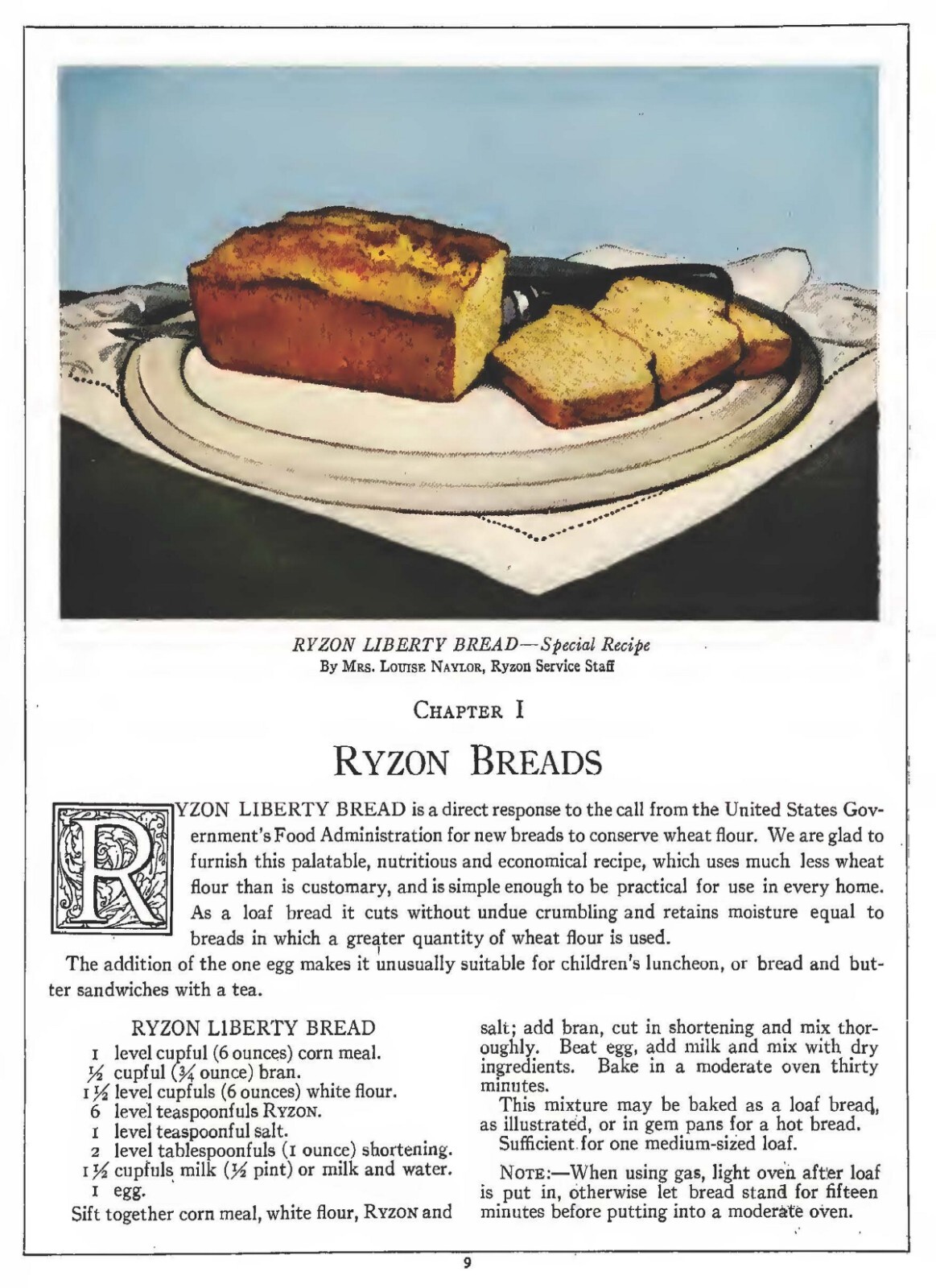 1917 Ryzon baking Cook Book 84 Pages