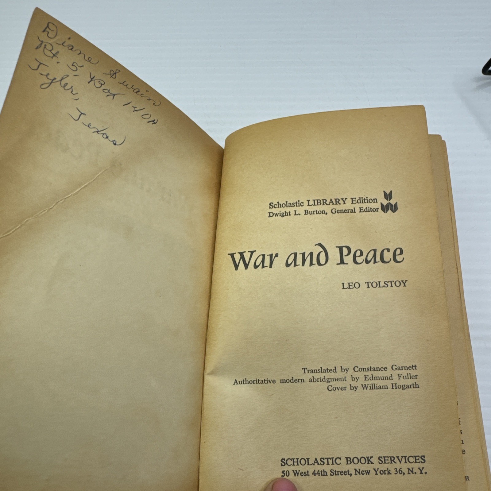 War and Peace Leo Tolstoy Paperback 1963 First Print Scholastic Vintage