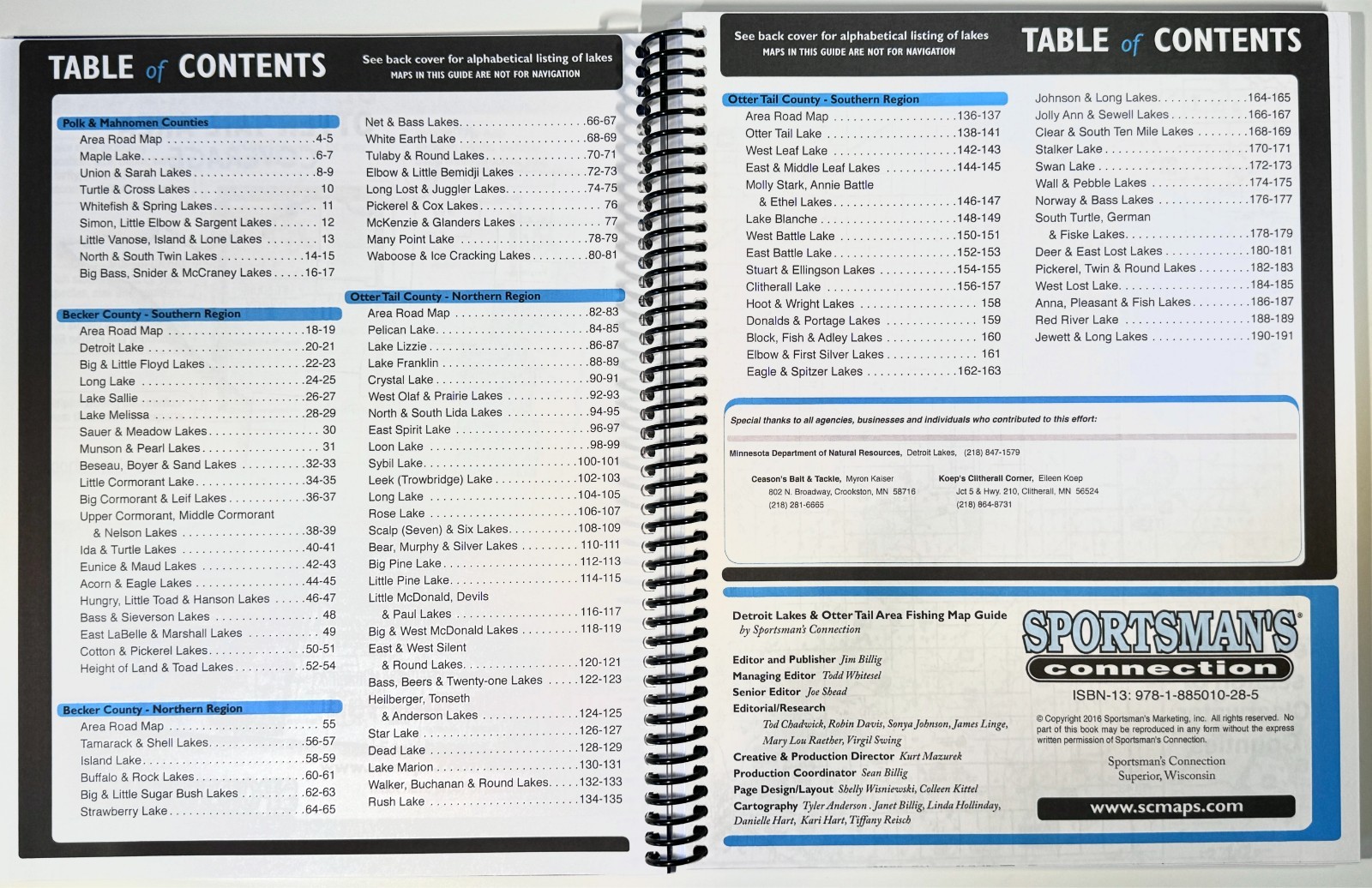 Detroit Lakes & Ottertail Area Fishing Maps Guidebook