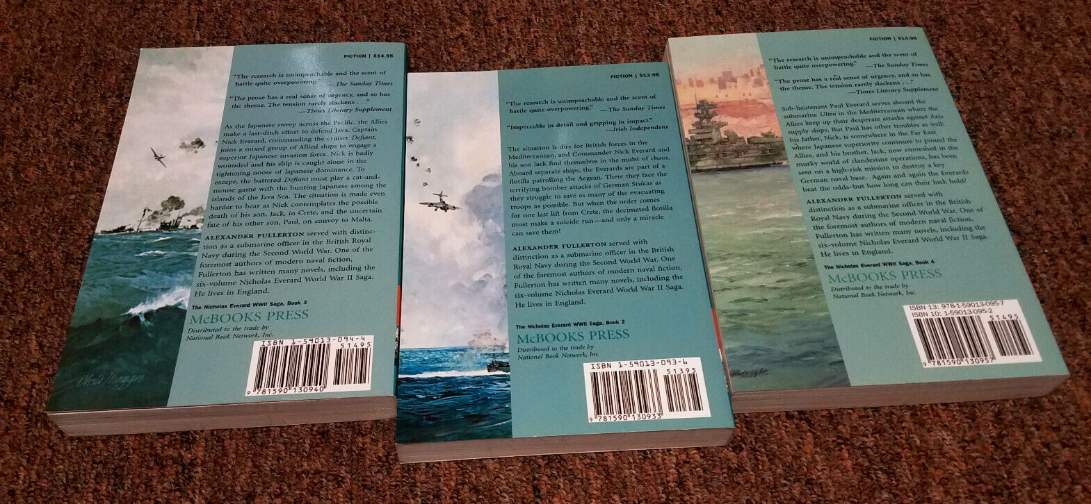 Alexander Fullerton 3 bks Series: THE NICHOLAS EVERARD WORLD WAR II, books 2,3,4