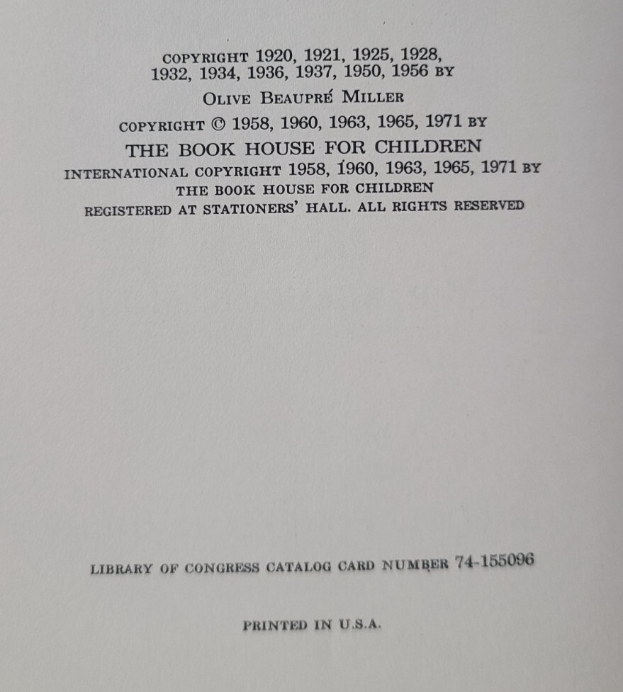 Vtg 1971 My Book House Through the Gate Olive Beaupre Miller Volume 4 Children