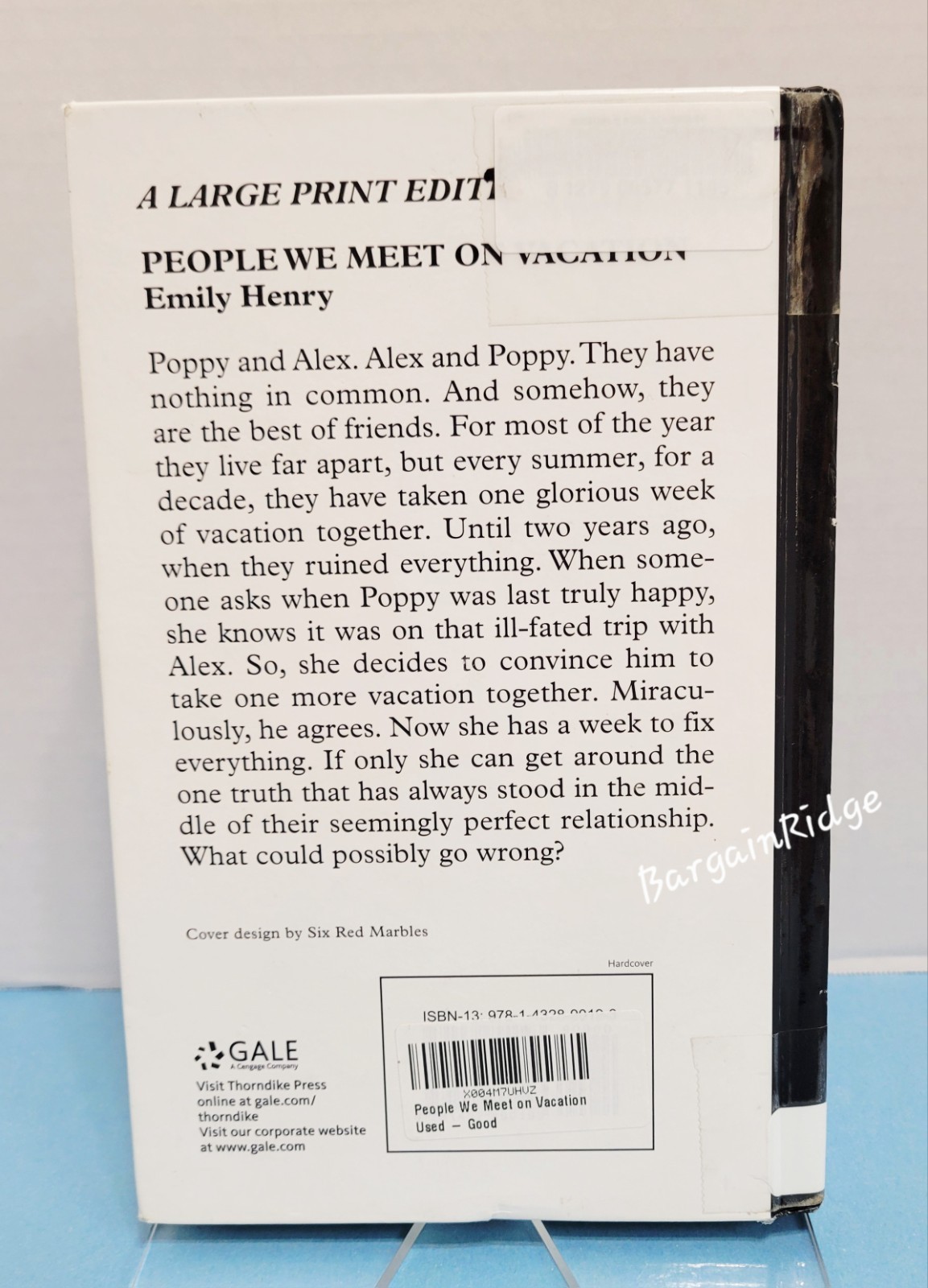 People We Meet on Vacation Emily Henry Hardcover Large Print Library Copy