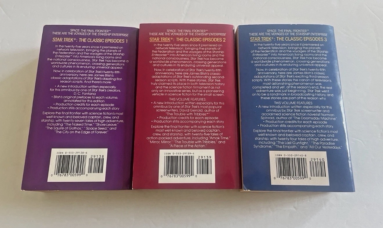 Star Trek: The Classic Episodes – James Blish With J.A. Lawrence Paperback Lot