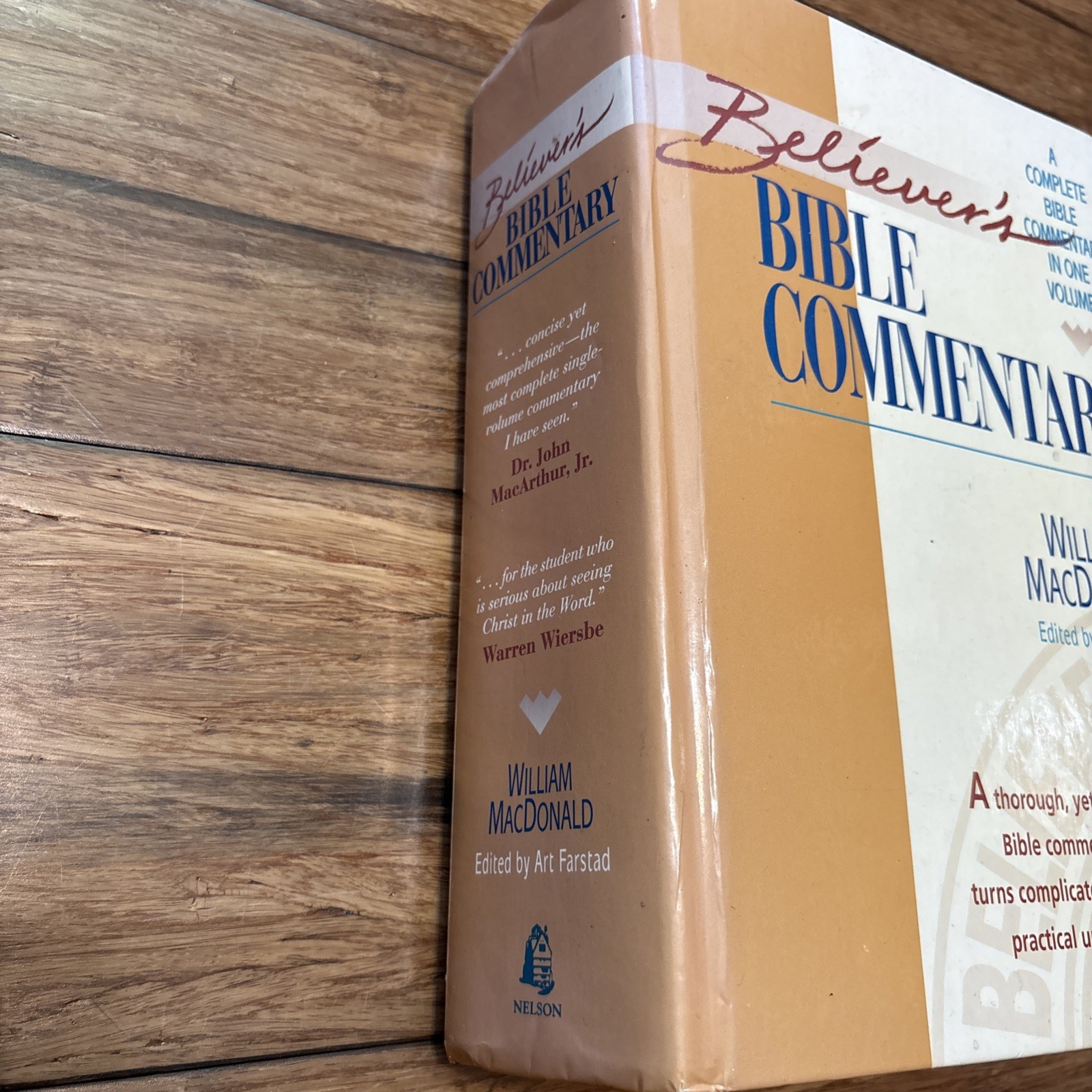 Believer’s Bible Commentary William MacDonald 1995 Hardcover Thomas Nelson NKJV
