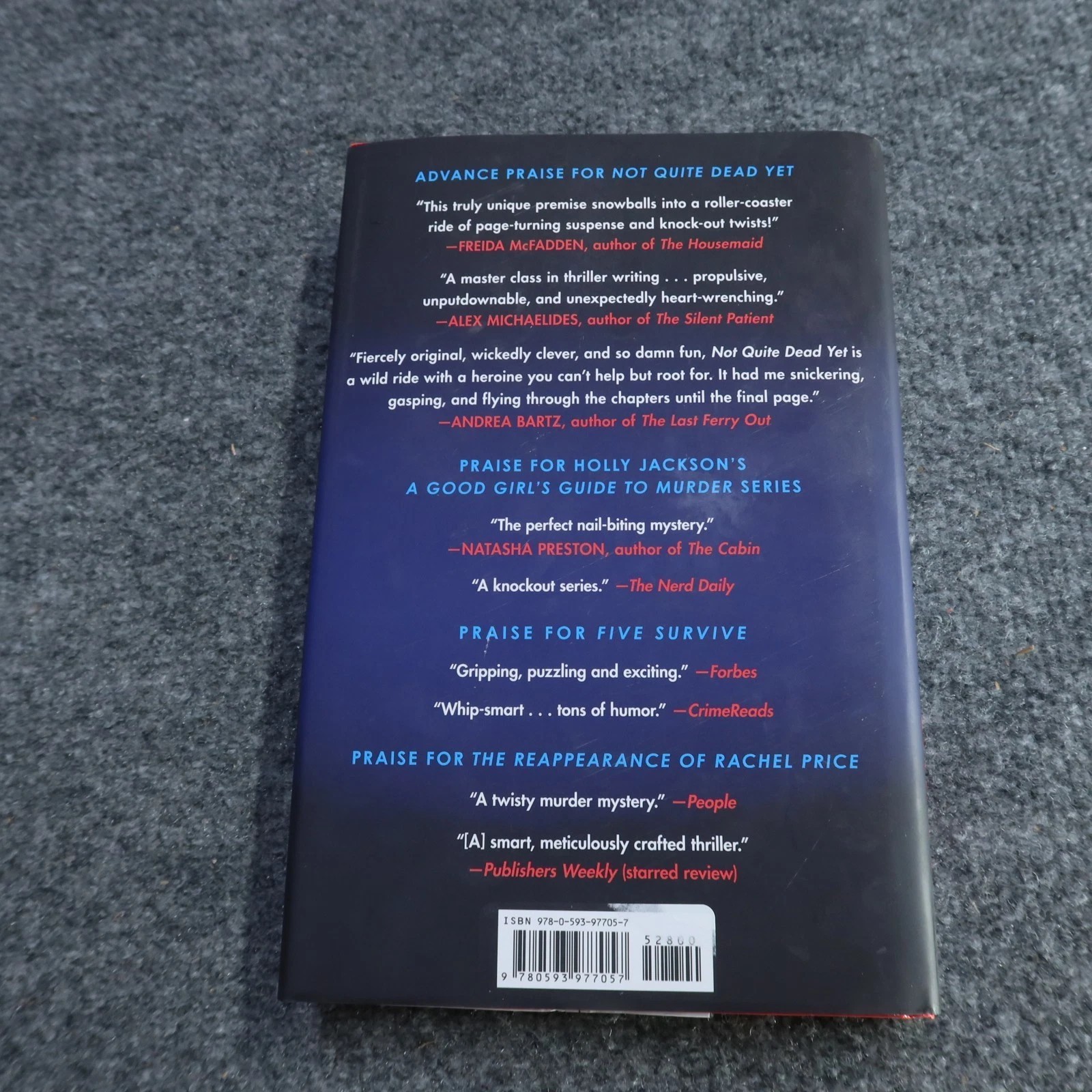 Not Quite Dead Yet : A Novel by Holly Jackson (Hardcover)
