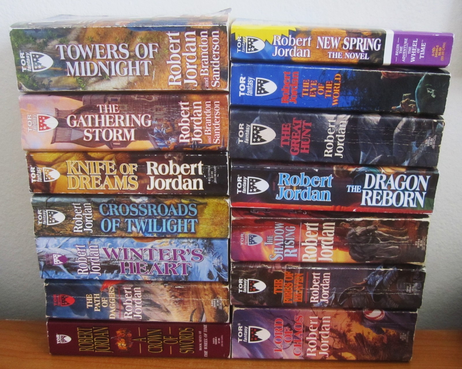 ROBERT JORDAN THE WHEEL OF TIME SERIES 14 BOOKS #1-13 + NEW SPRING