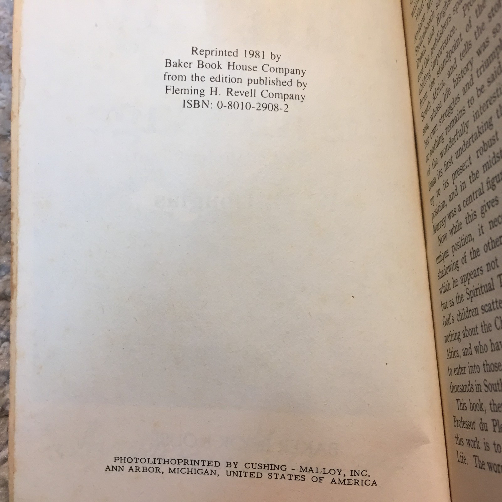 Andrew Murray And His Message W. M. Douglas 1981 Baker Book House Ministry Book