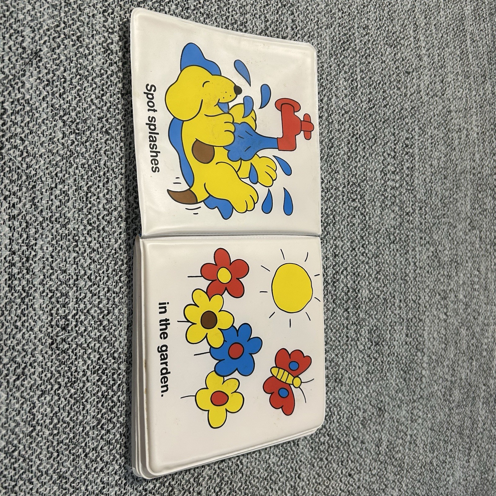 Spot Goes Splash! by Eric Hill – Vintage 1984 Soft Vinyl Bath Book – Original
