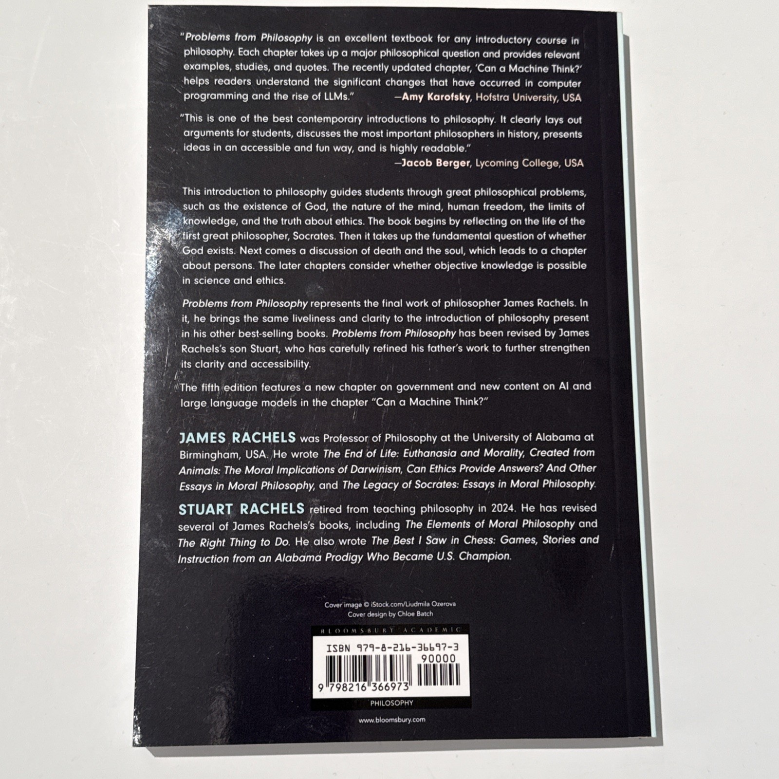 Problems from Philosophy: An Introductory Text by James Rachels Paperback Book