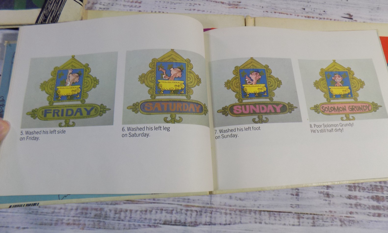 Set Of 5 Vintage Sesame Street Children’s Hard Cover Books Retro 1970s