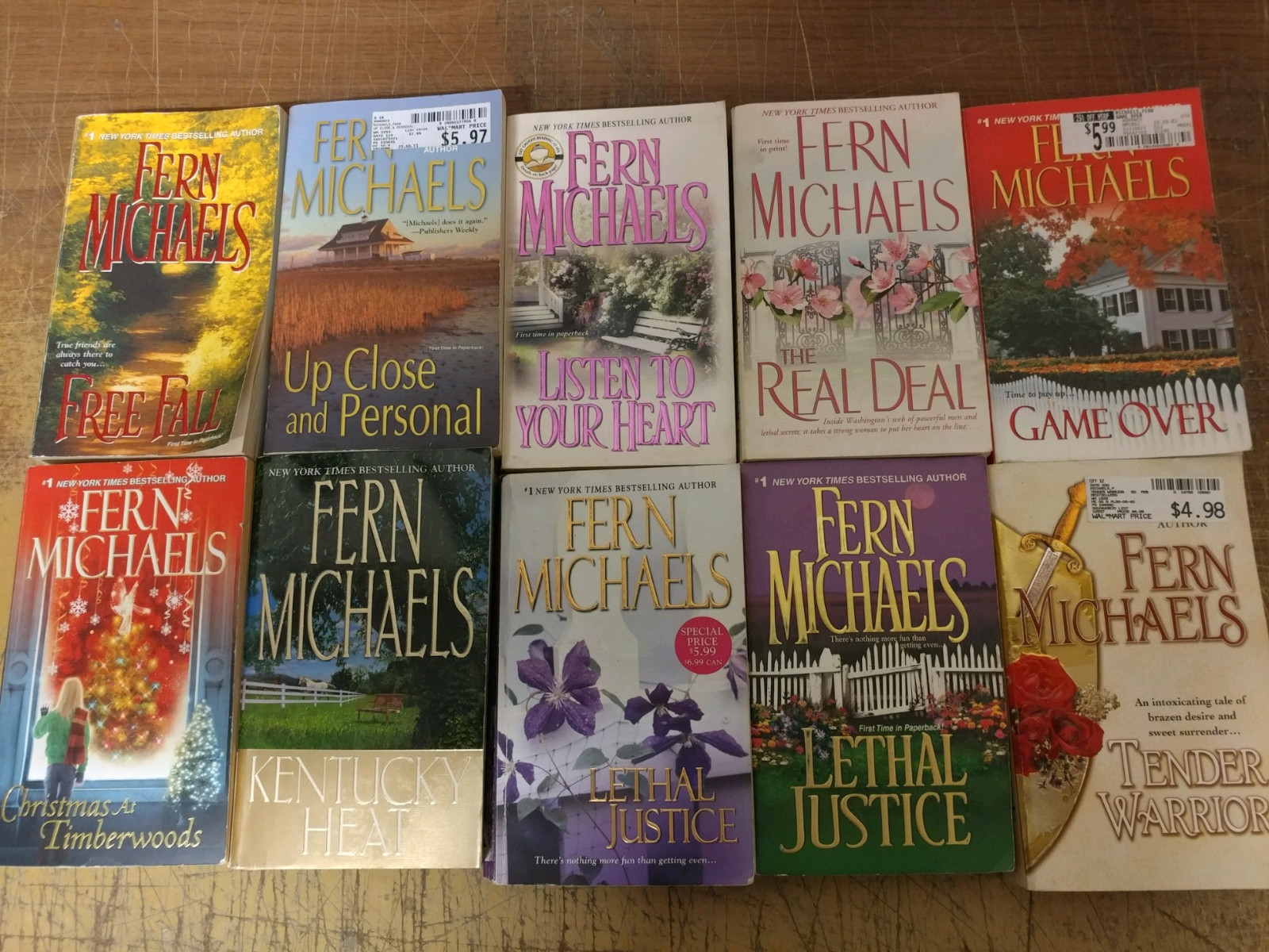 Lot of 10 Fern Michaels Romance Historical Sisterhood PAPERBACK Books RANDOM MIX