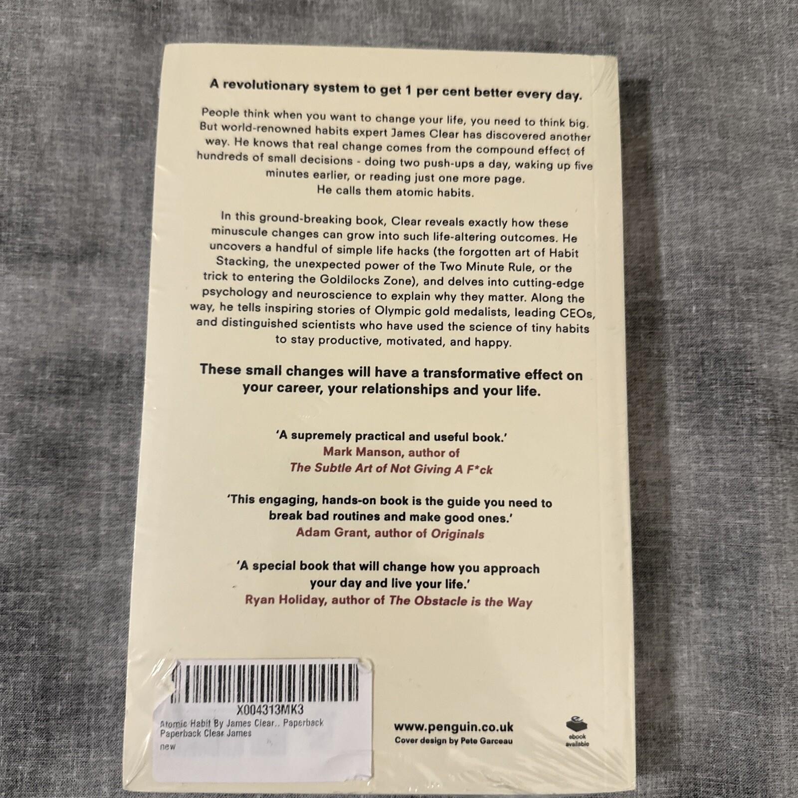 Atomic Habits by James Clear (U.K. Import Trade Paperback) FREE SHIPPING