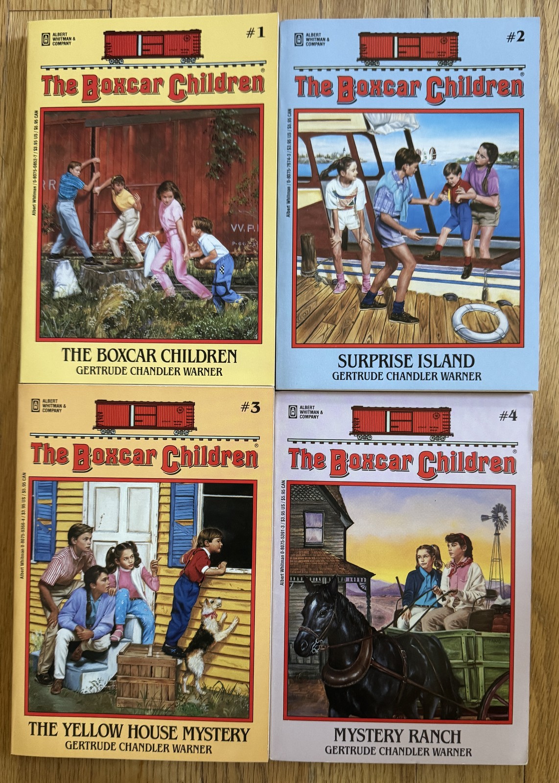 Vintage Set BOXCAR CHILDREN Box Set Slipcase 1-4 Great Shape