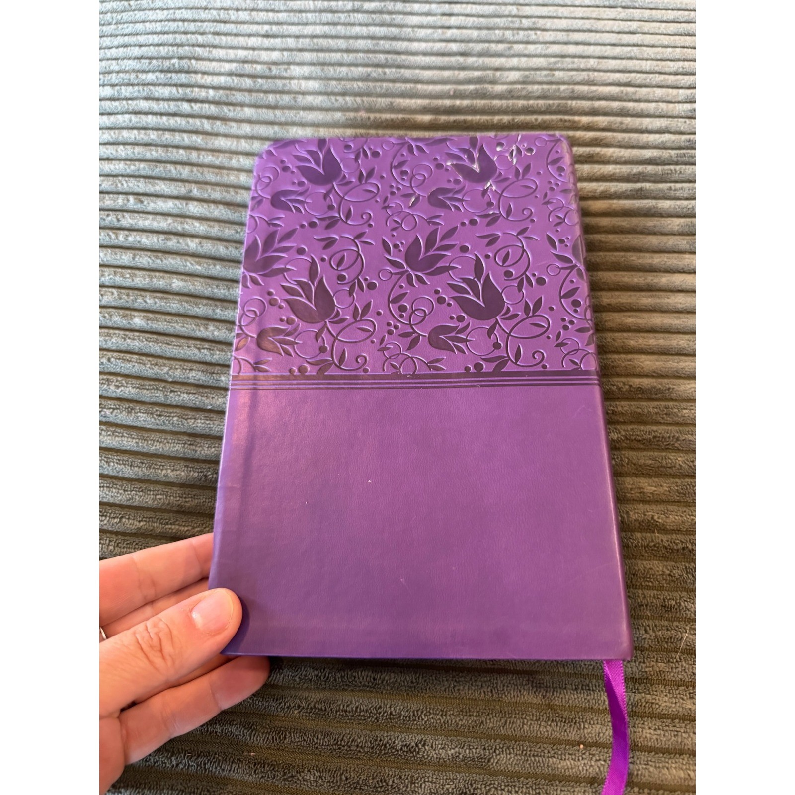 Holman King James Version Holy Bible Purple Floral Design Presentation Page
