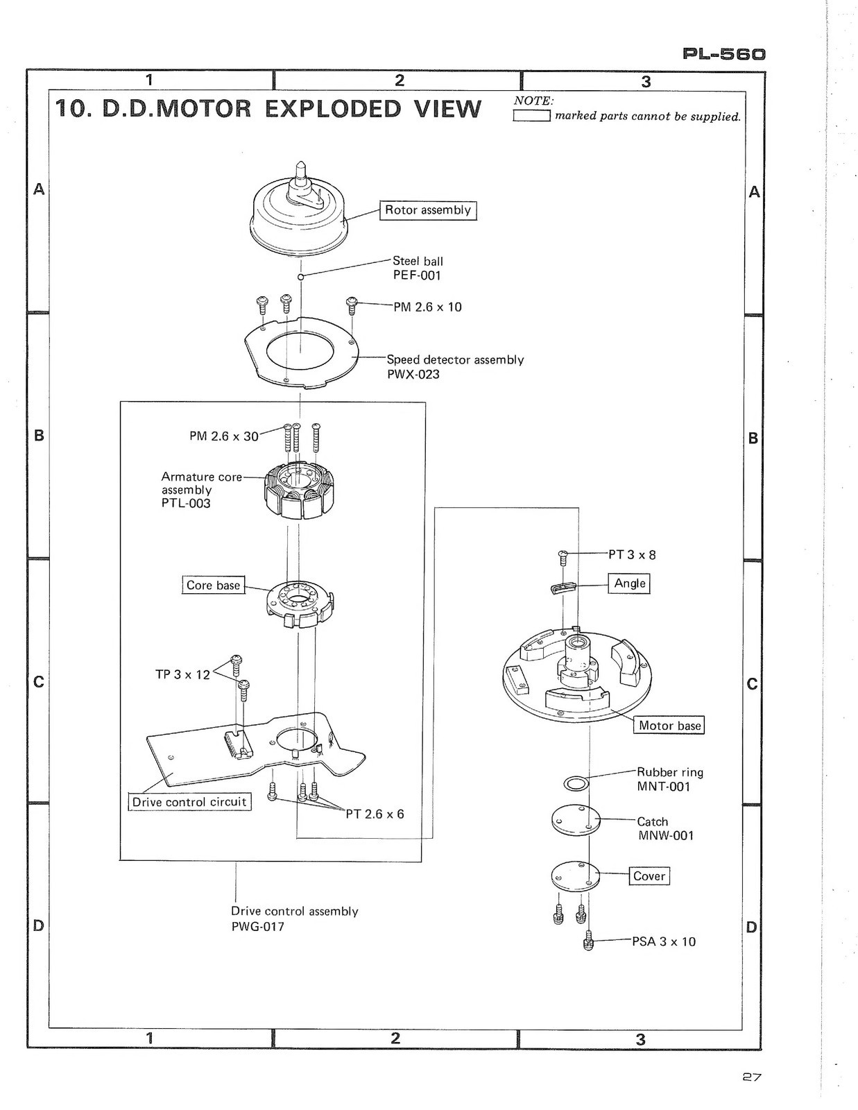 PIONEER PL-560 Turntable Service Manual – BINDING – COVERED – XL FOLDOUT PAGES