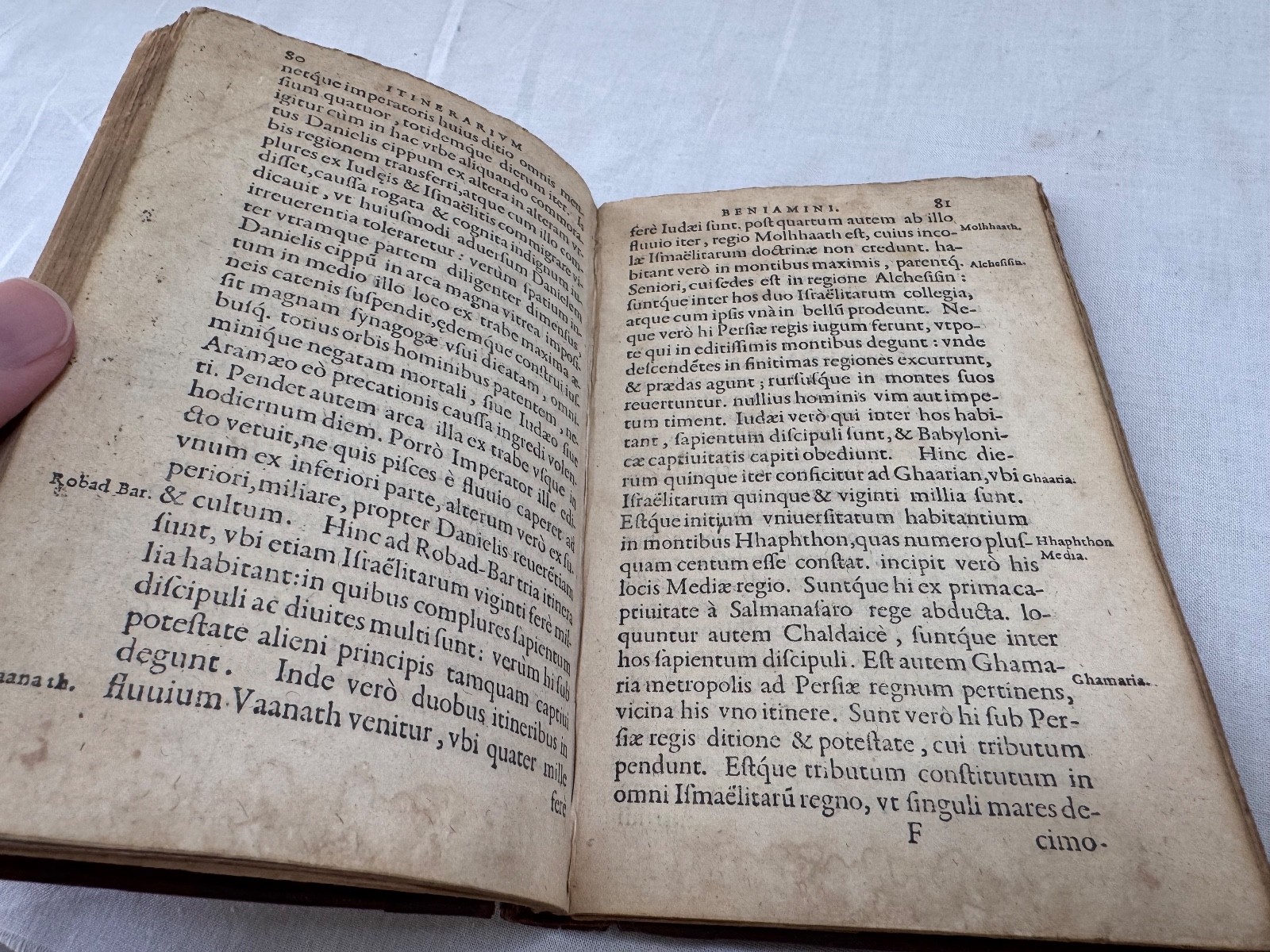 Itinerarium Beniamini Tudelensis 1575 Christopher Plantin Judaica Travel Antwerp