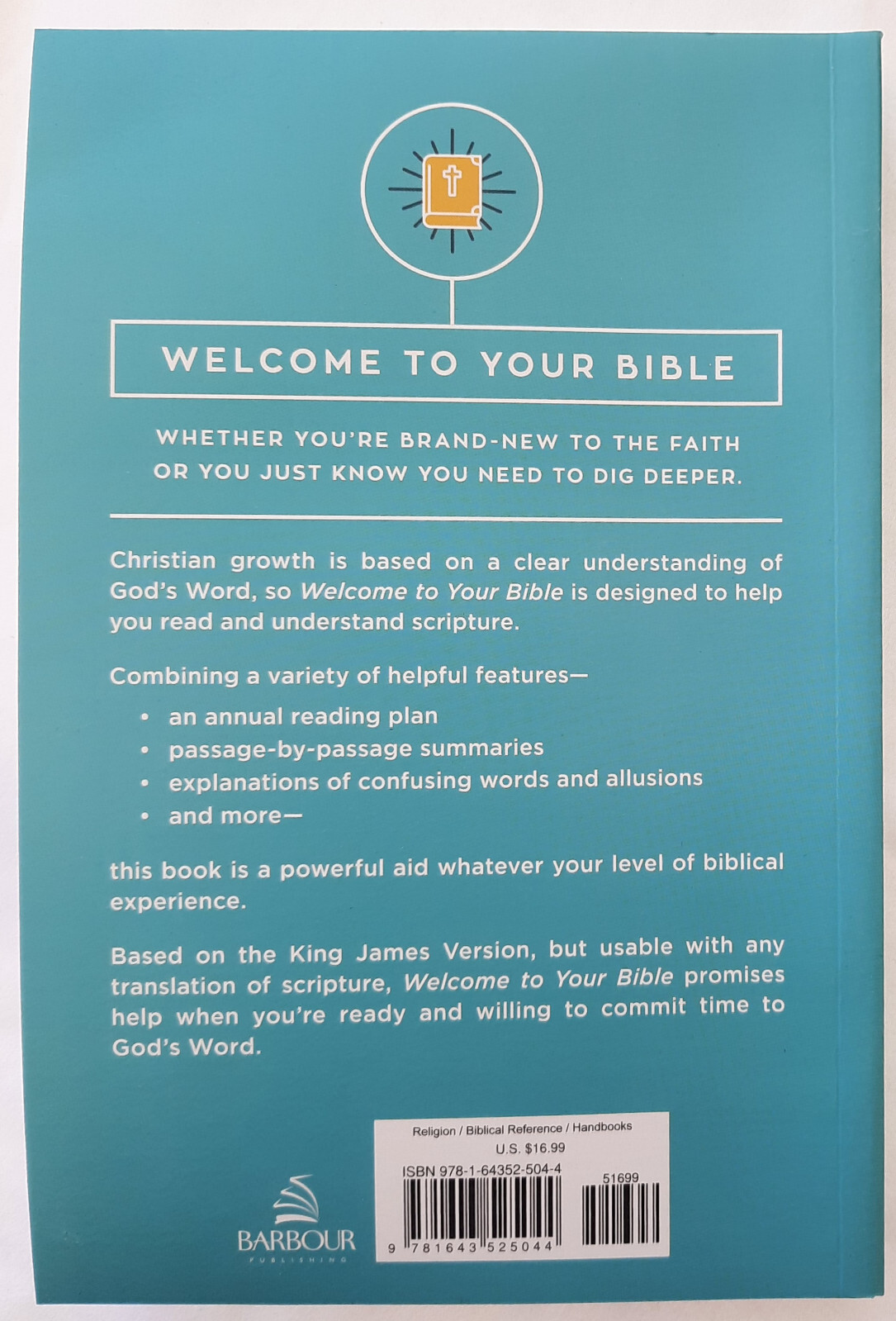 Welcome to Your Bible by George W. Knight (NEW, 2020, PBK, 350 pages, Barbour)