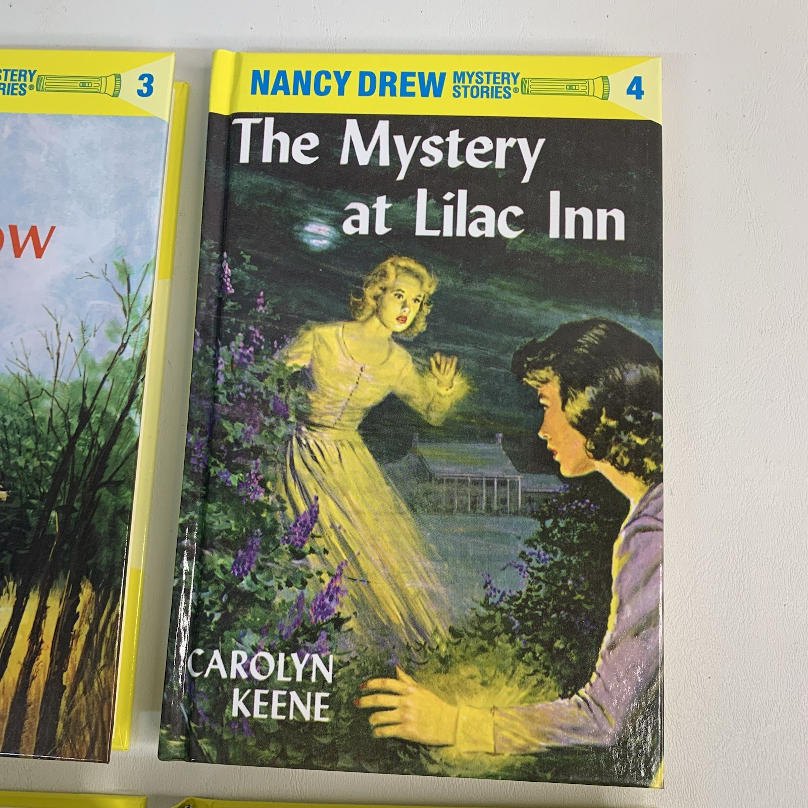 Lot of 13 Nancy Drew Books Flashlight Yellow Spine HC Books 1- 10, 20, 34 & 48