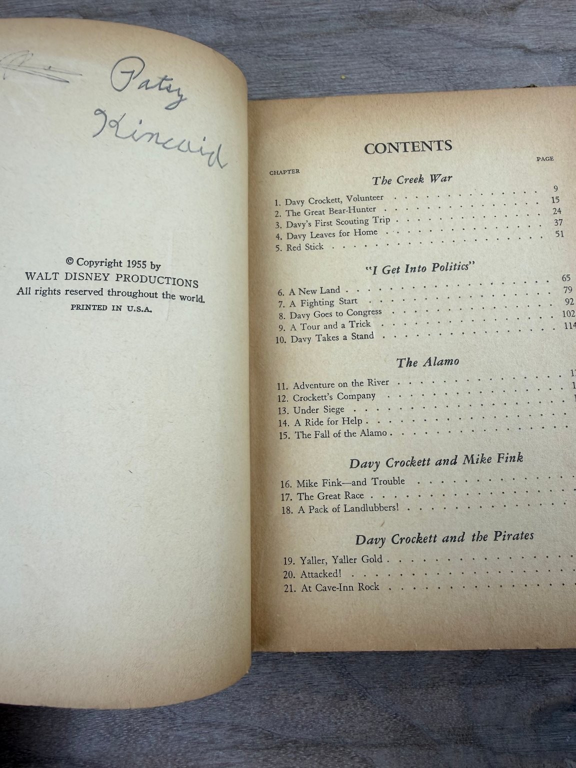 Walt Disney Legends of Davy Crockett 1955 Authorized Edition Whitman Illustrated