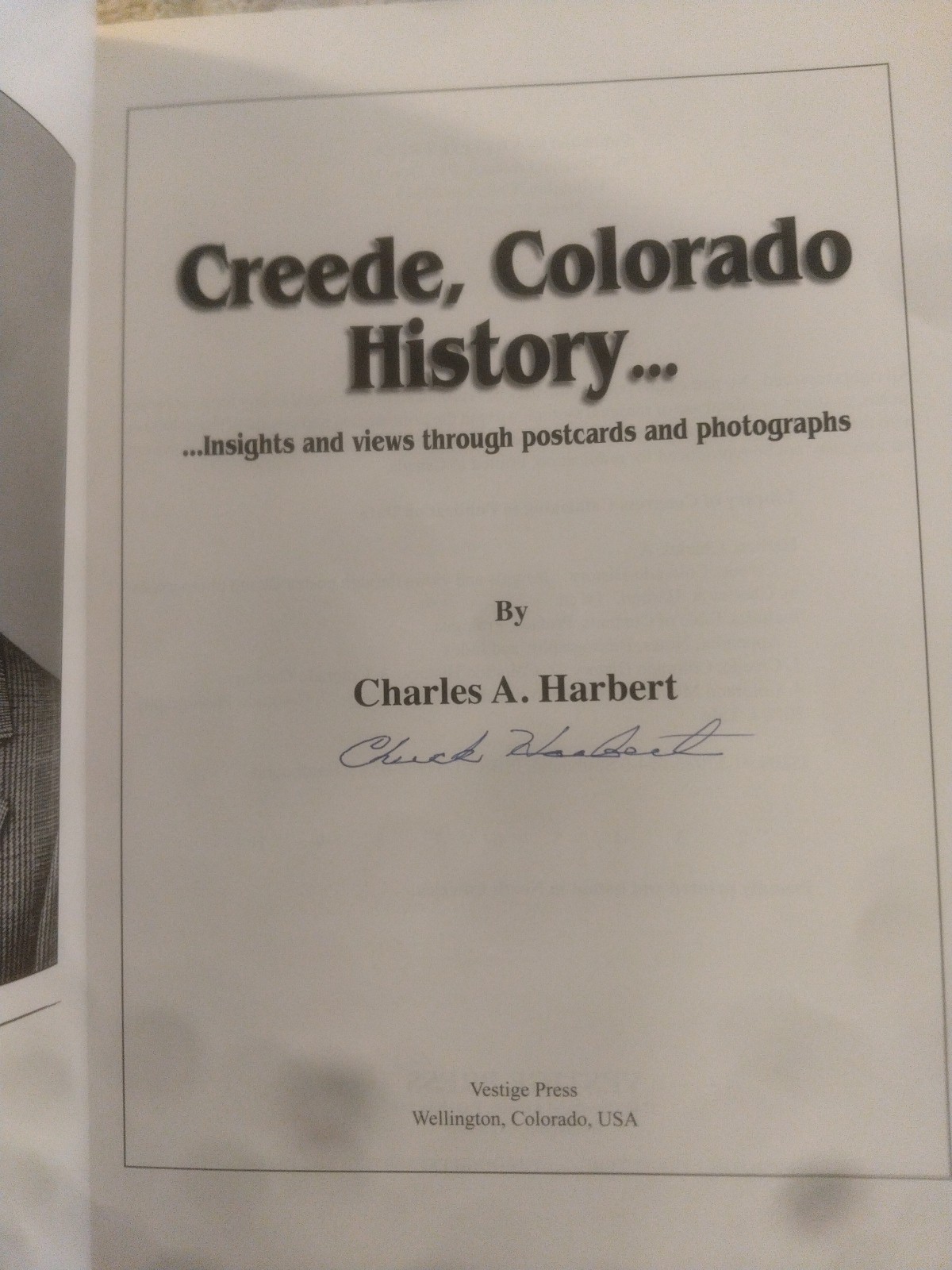 Creede, Colorado History Postcards and Photos – Charles Harbert SIGNED
