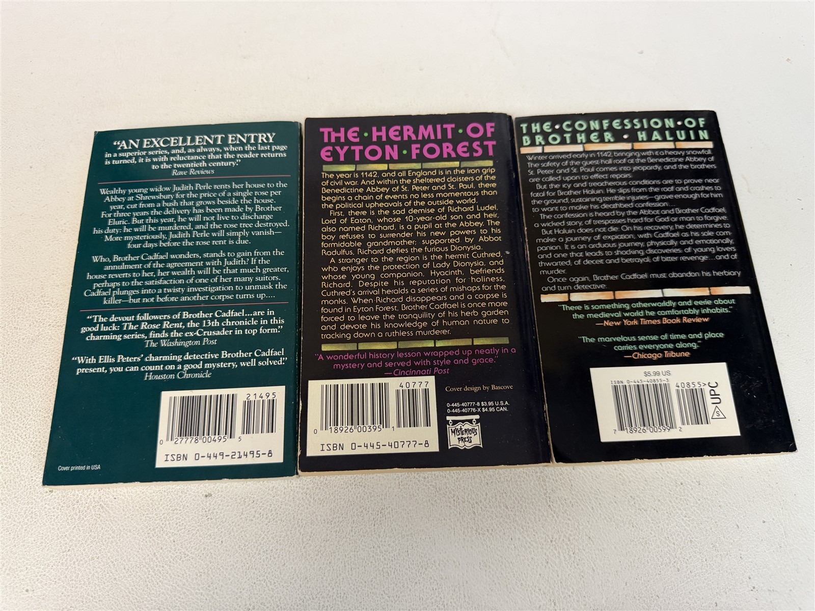 Ellis Peters Lot Complete Set All 21 BROTHER CADFAEL Mystery Paperbacks