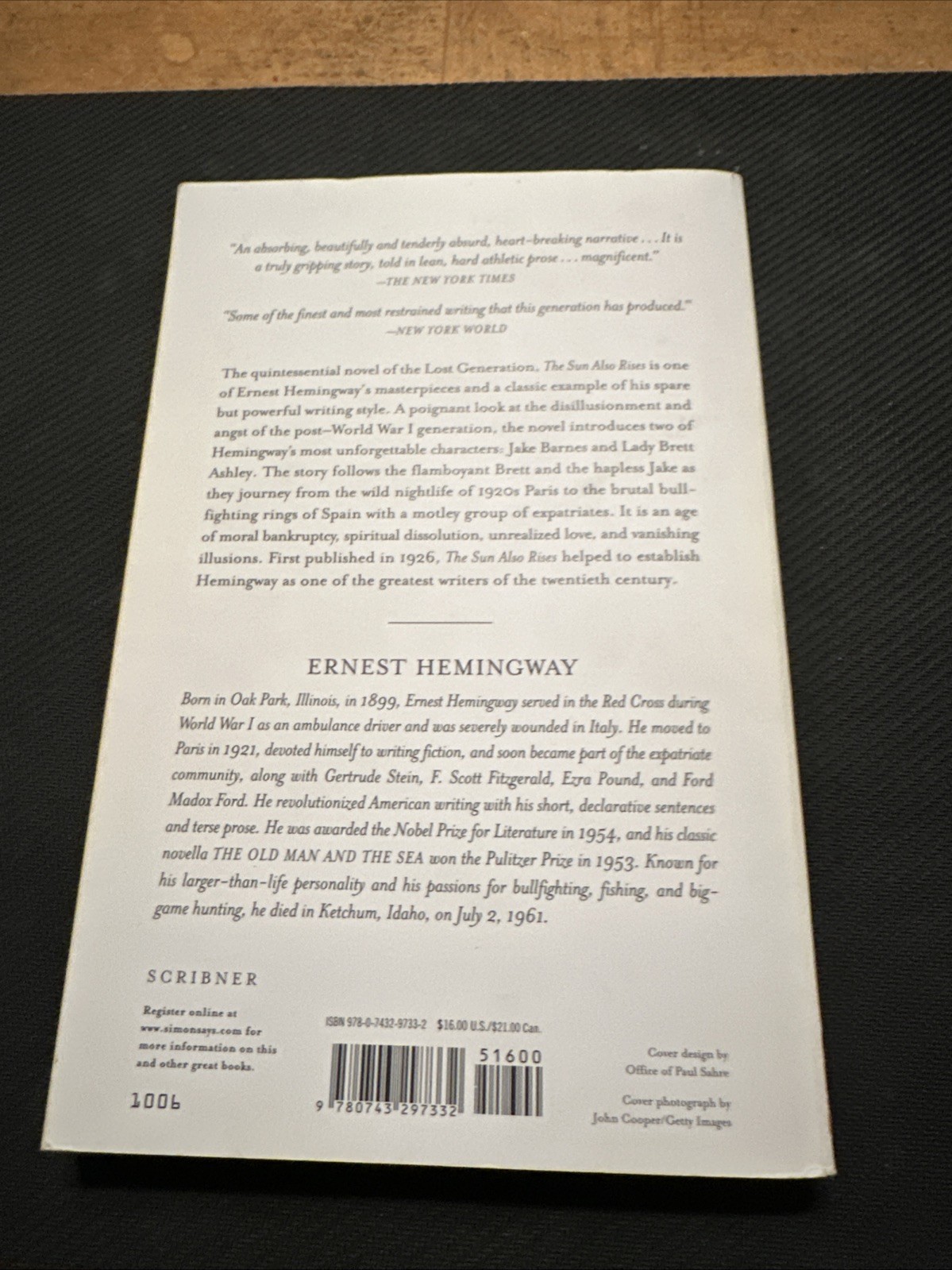 The Sun Also Rises Ernest Hemingway Classic Novel Lost Generation Paperback