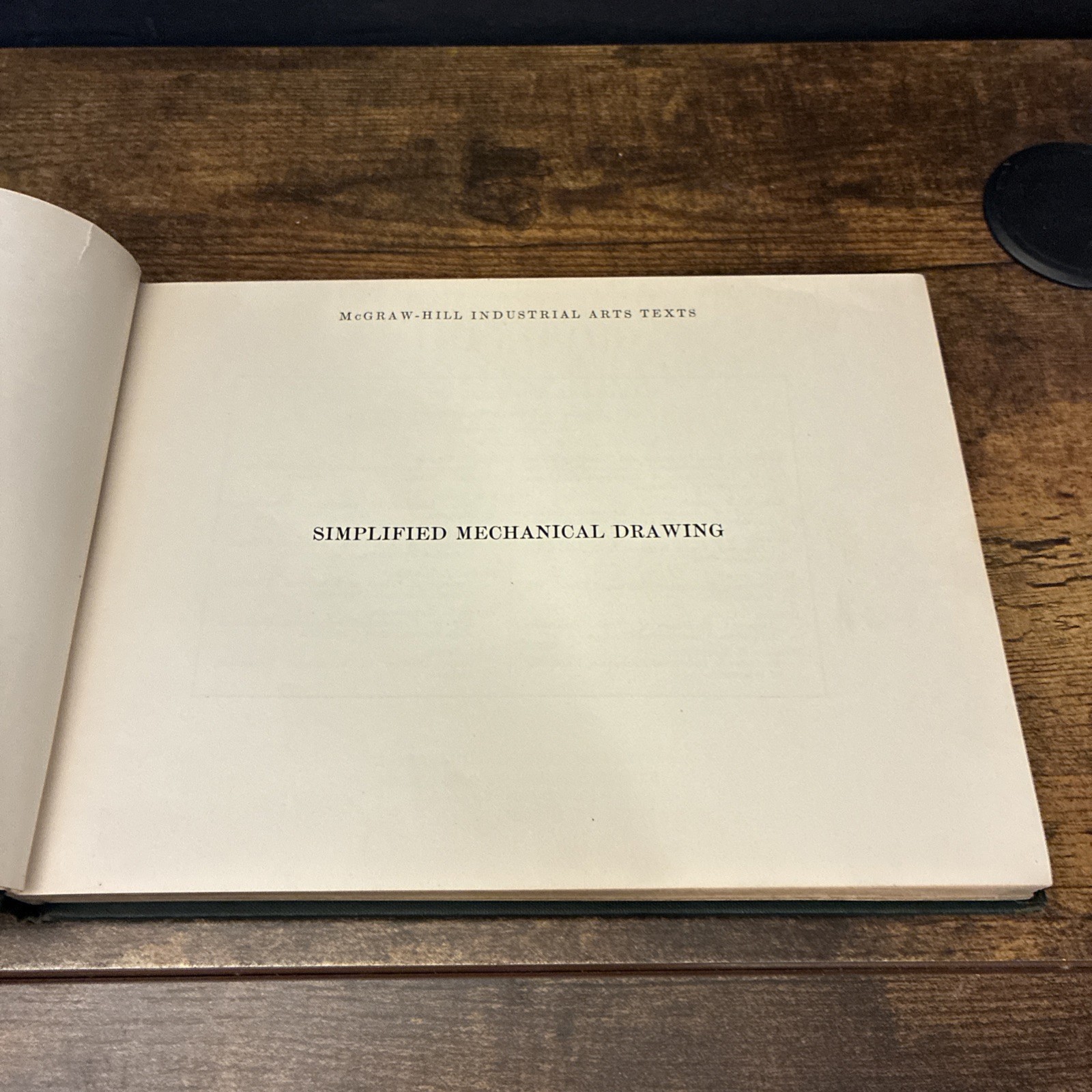 SIMPLIFIED MECHANICAL DRAWING Thurman Crook 1928 First Edition Third Impression