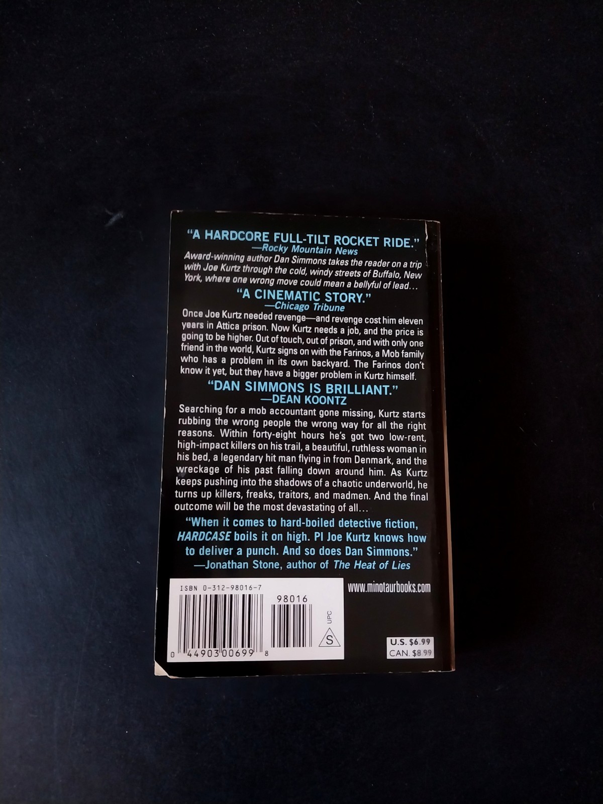 Dan Simmons – Hardcase – St. Martin’s Press First Printing 2002