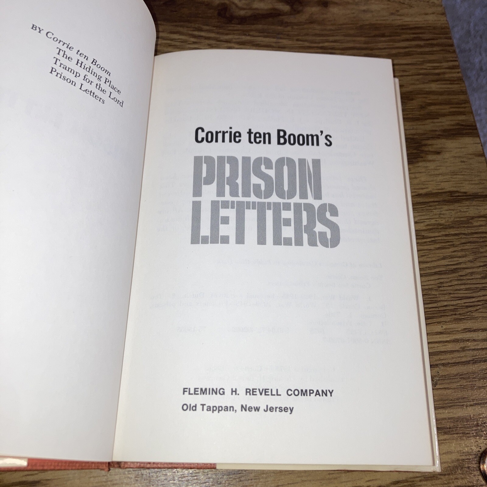 Corrie Ten Boom’s Prison Letters 1975 Revell HC DJ,History, Religion WWII