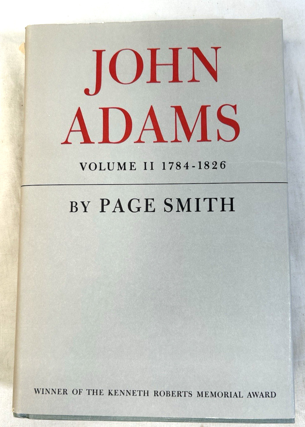John Adams by Page Smith Vols 1 & 2 HC DJ 1962 Slipcase Biography BOMC