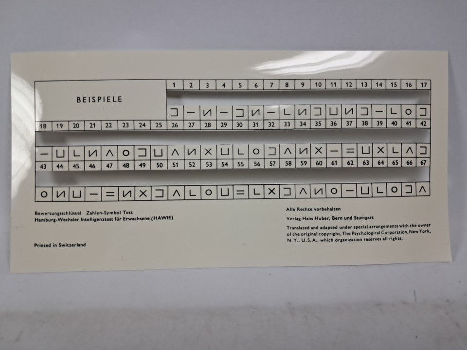 Box HAWIE Hamburg-Wechsler-Intelligenztest für Erwachsene, Wechsler, 1961, Huber