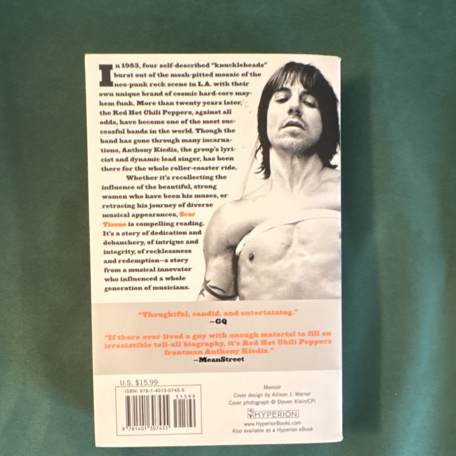 Anthony Kiedis Scar Tissue Trade Paperback 2005 Memoir Music Biography Rock