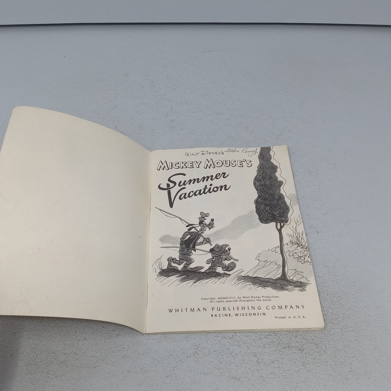 Walt Disney’s Mickey Mouse’s Summer Vacation 1948 Whitman Publishing Company PB