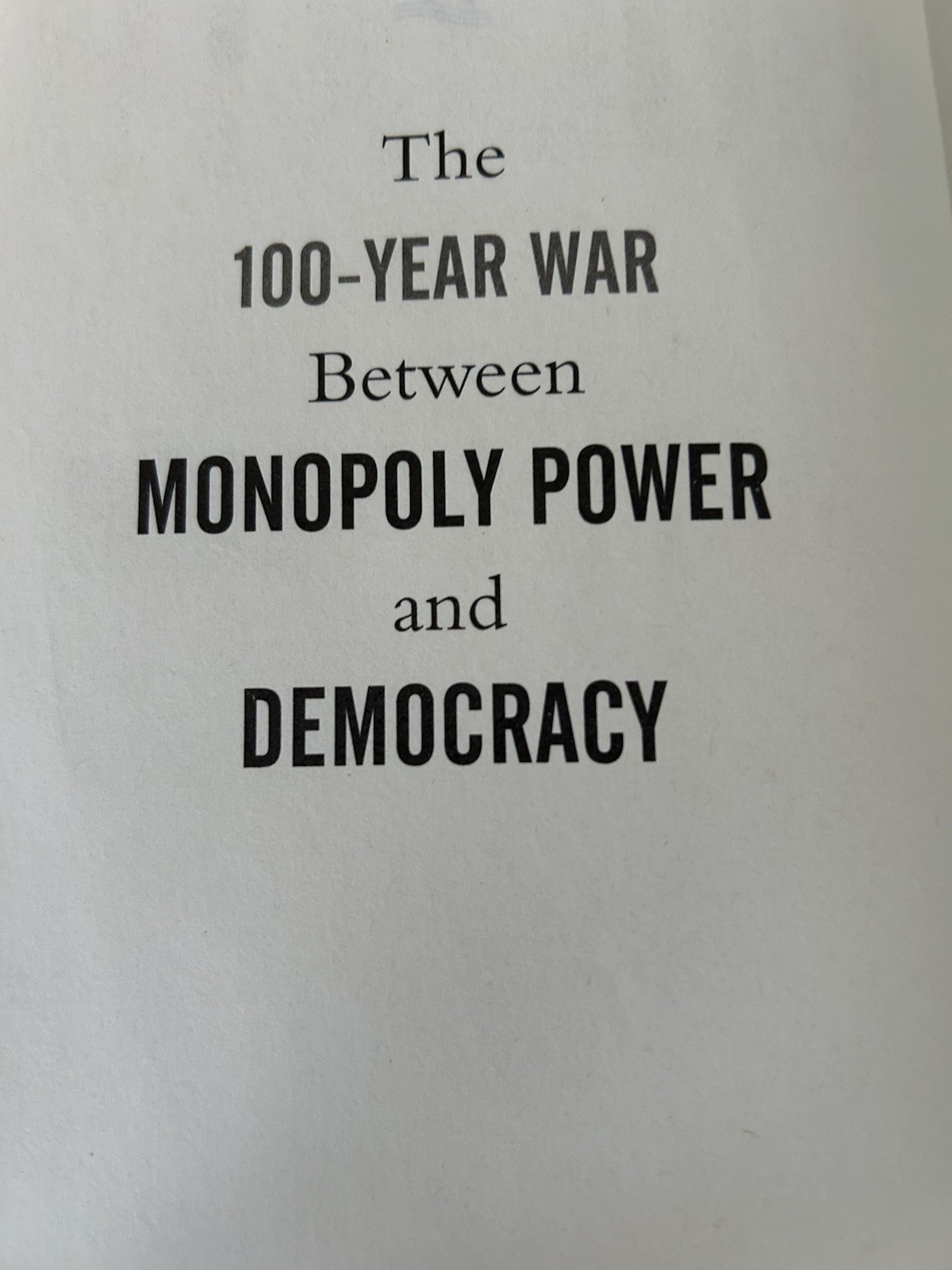 Goliath: The 100-Year War by Matt Stoller Hardcover Political Science History