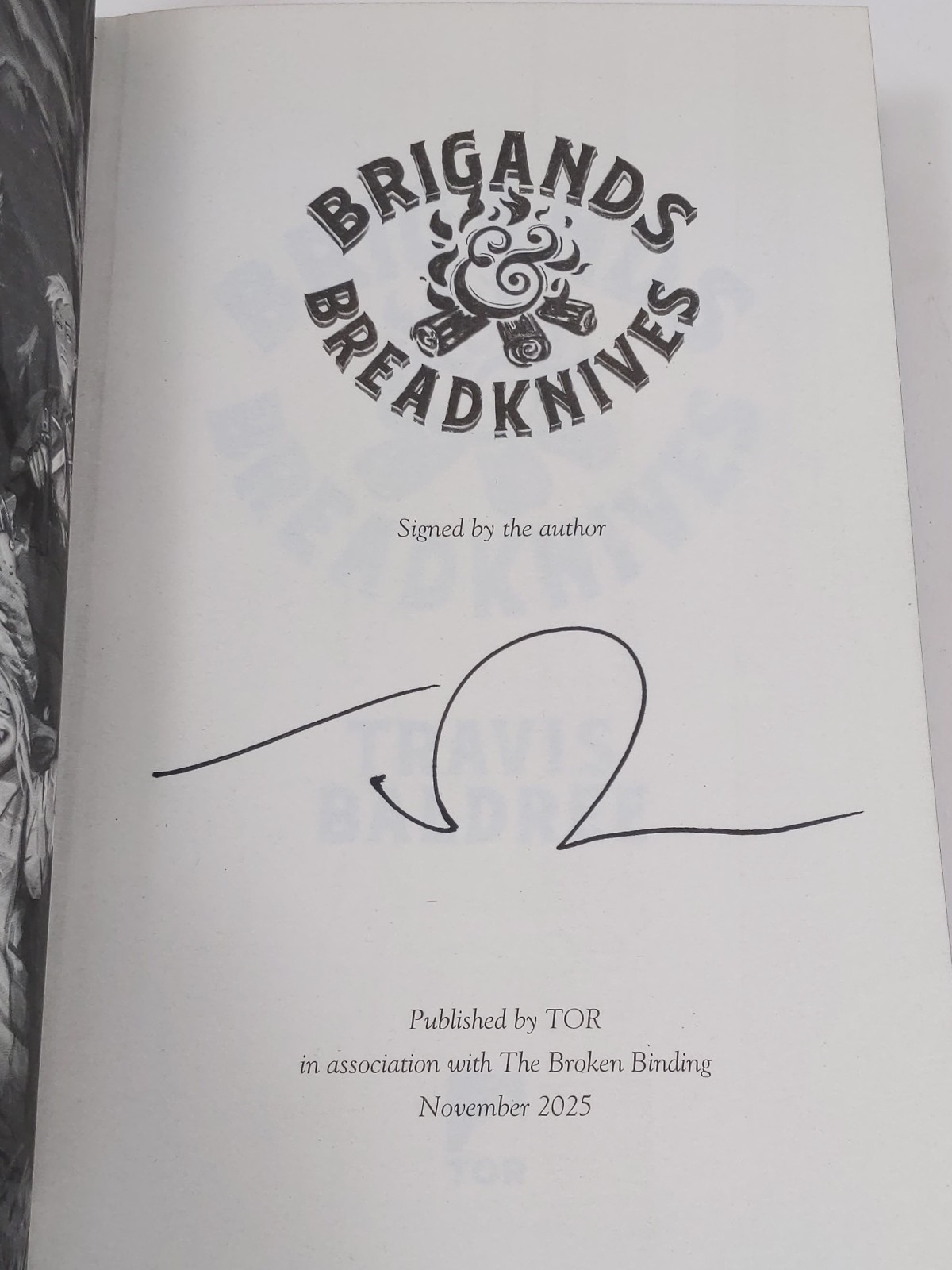 Brigands & Breadknives by Travis Baldree (The Broken Binding Edition) SIGNED