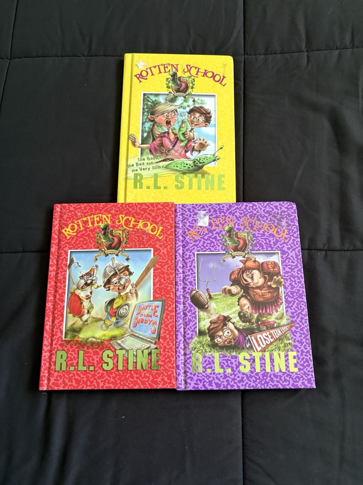 R.L. Stine Rotten School Hardcover Lot Set of 3 Books
