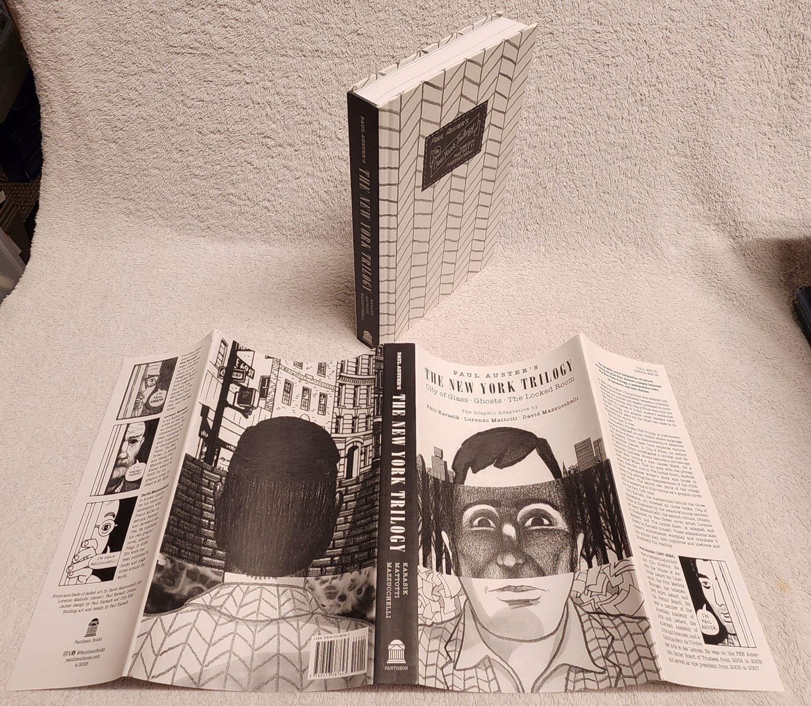Paul Auster The New York Trilogy CITY OF GLASS Ghosts LOCKED ROOM Graphic Novel