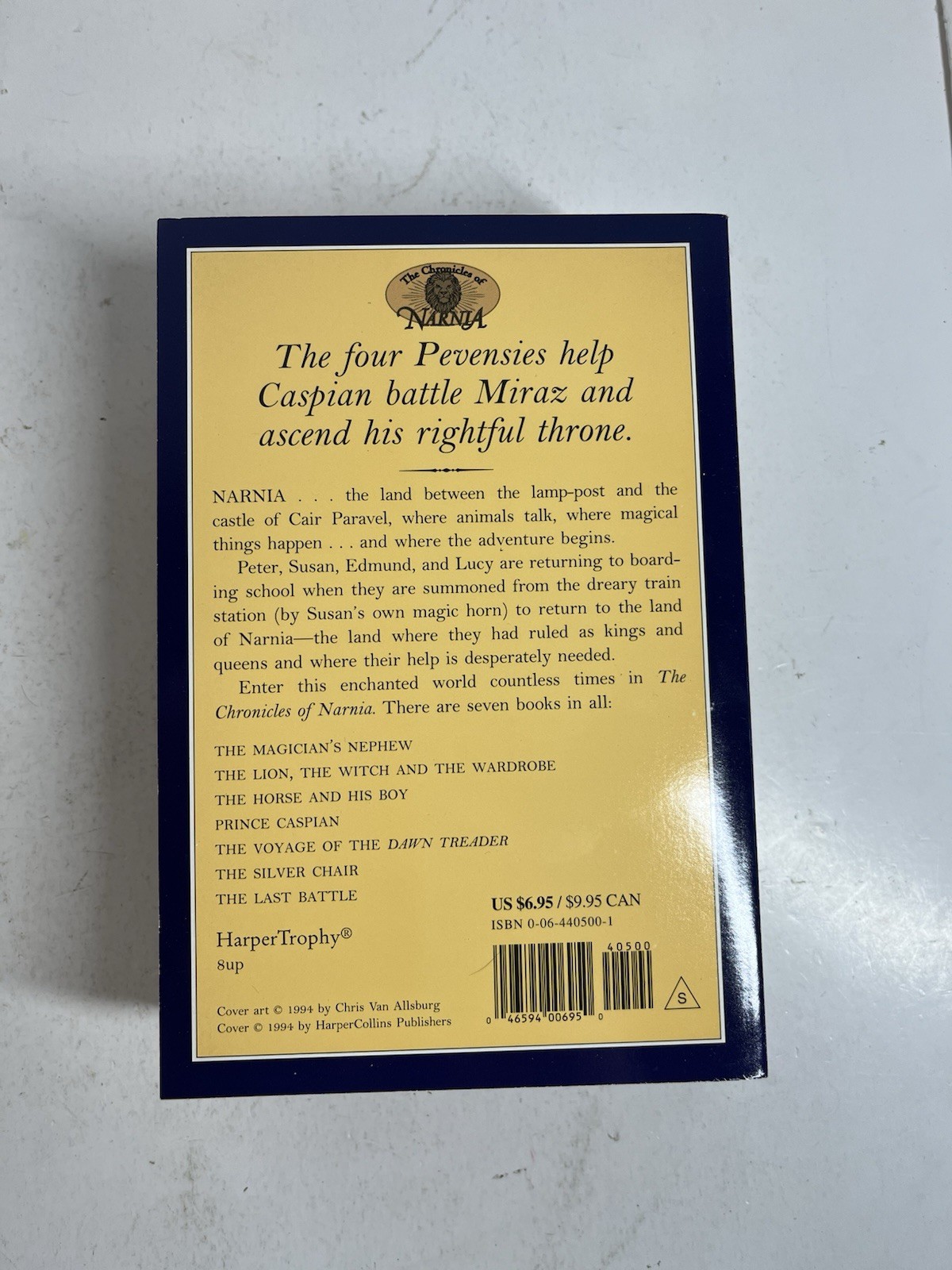 The Chronicles of Narnia – C.S. Lewis – 7 Book Paperback Set, 1994 Complete