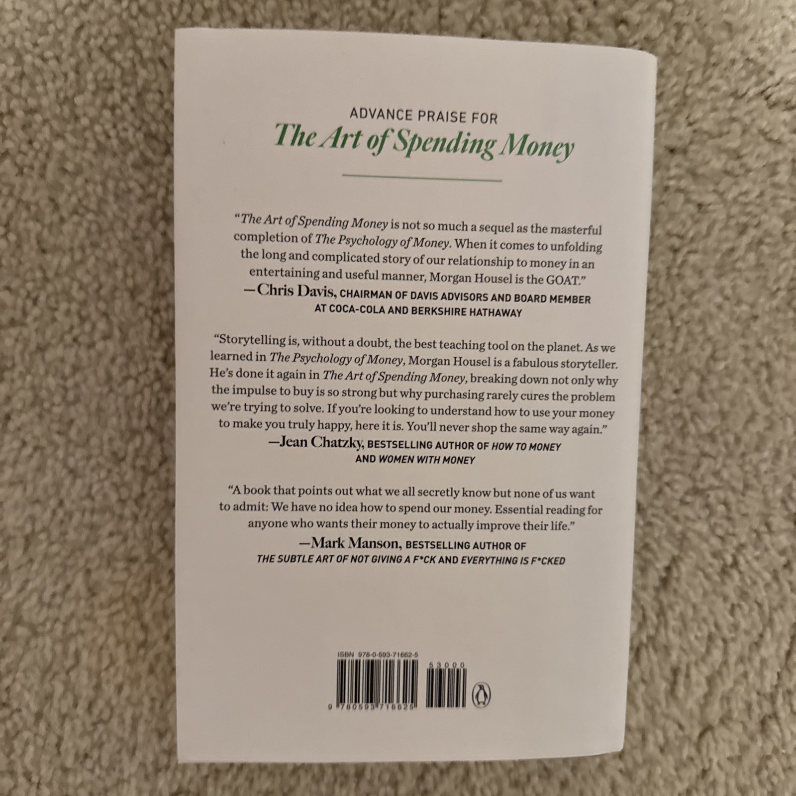 The Art of Spending Money: Simple – Hardcover, by Housel Morgan – Very Good u
