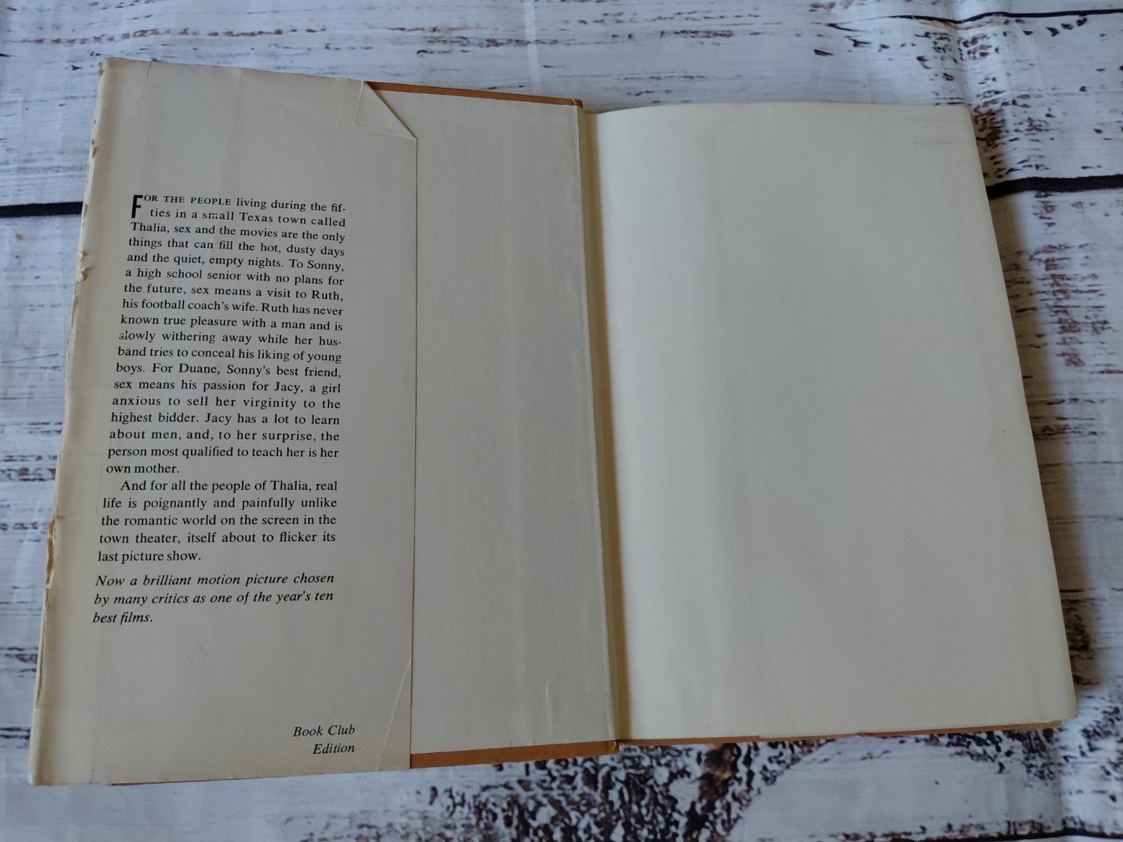 The Last Picture Show By Larry McMurtry Hardcover 1966 BCE