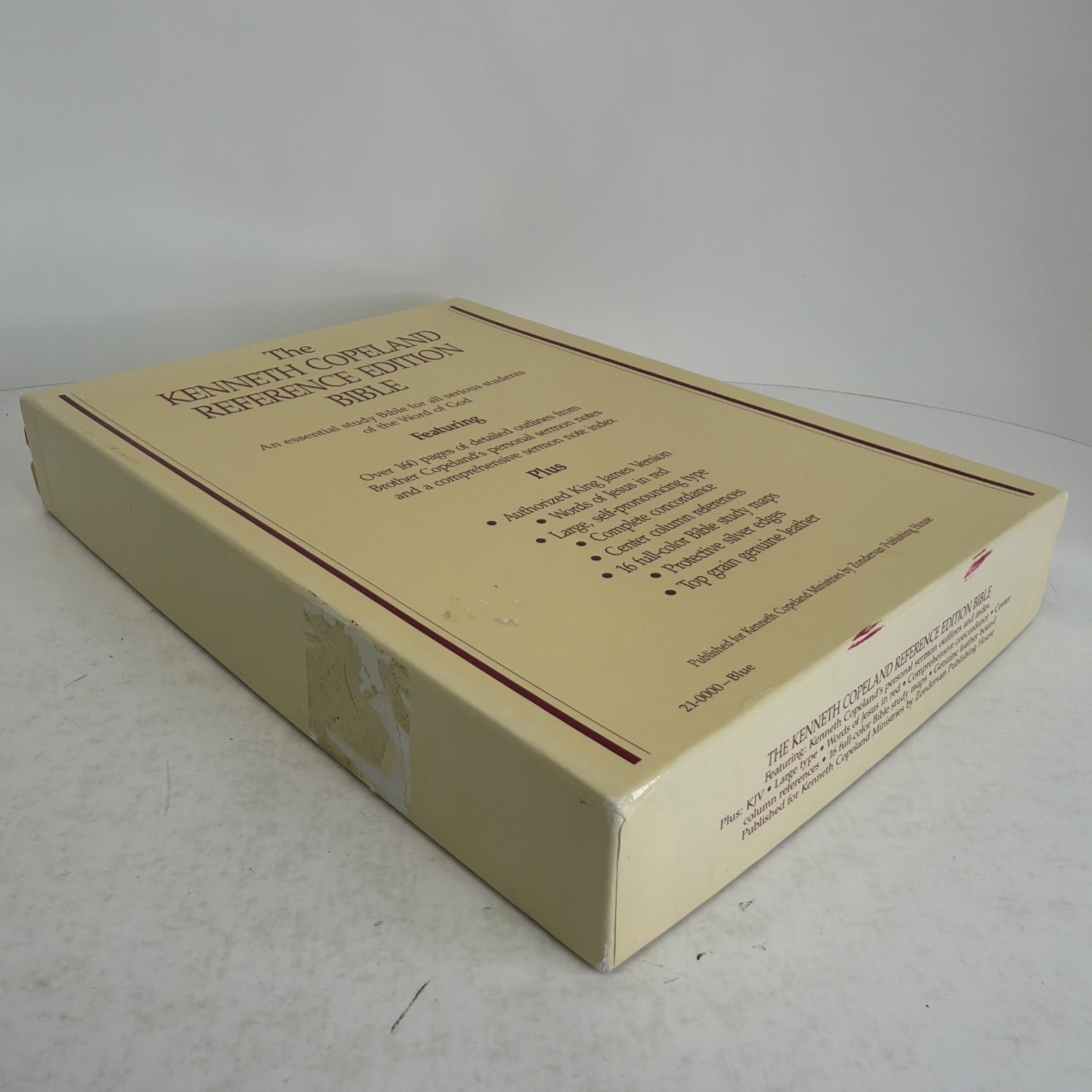 Kenneth Copeland Reference Ed. KJV Holy Bible Red Letter 1991 Genuine Leather