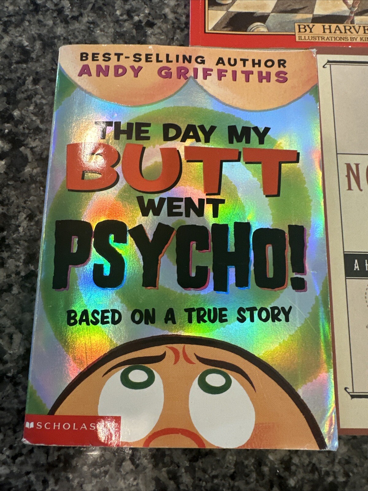 Kids Book Lot Of 4 📚Demonkeeping Moore Nosepicking, My Butt Psycho , Chess💫VG+