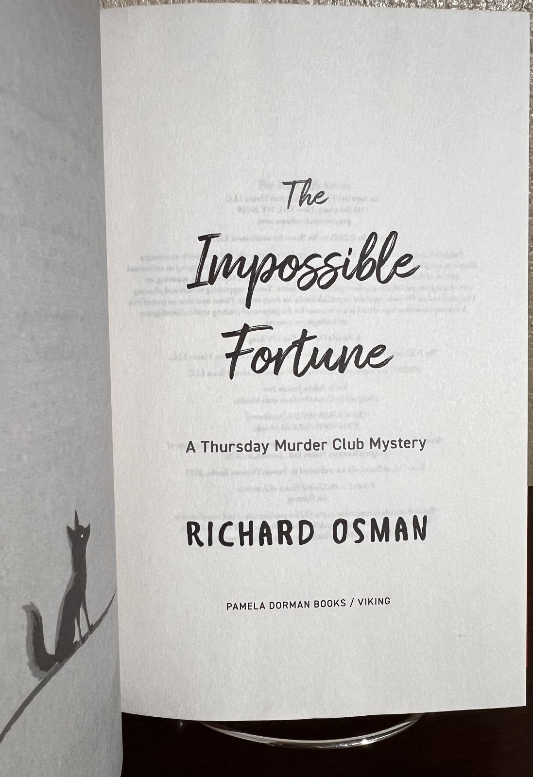 SIGNED ~ THE IMPOSSIBLE FORTUNE by Richard Osman (2025, Hardcover) 1st/1st