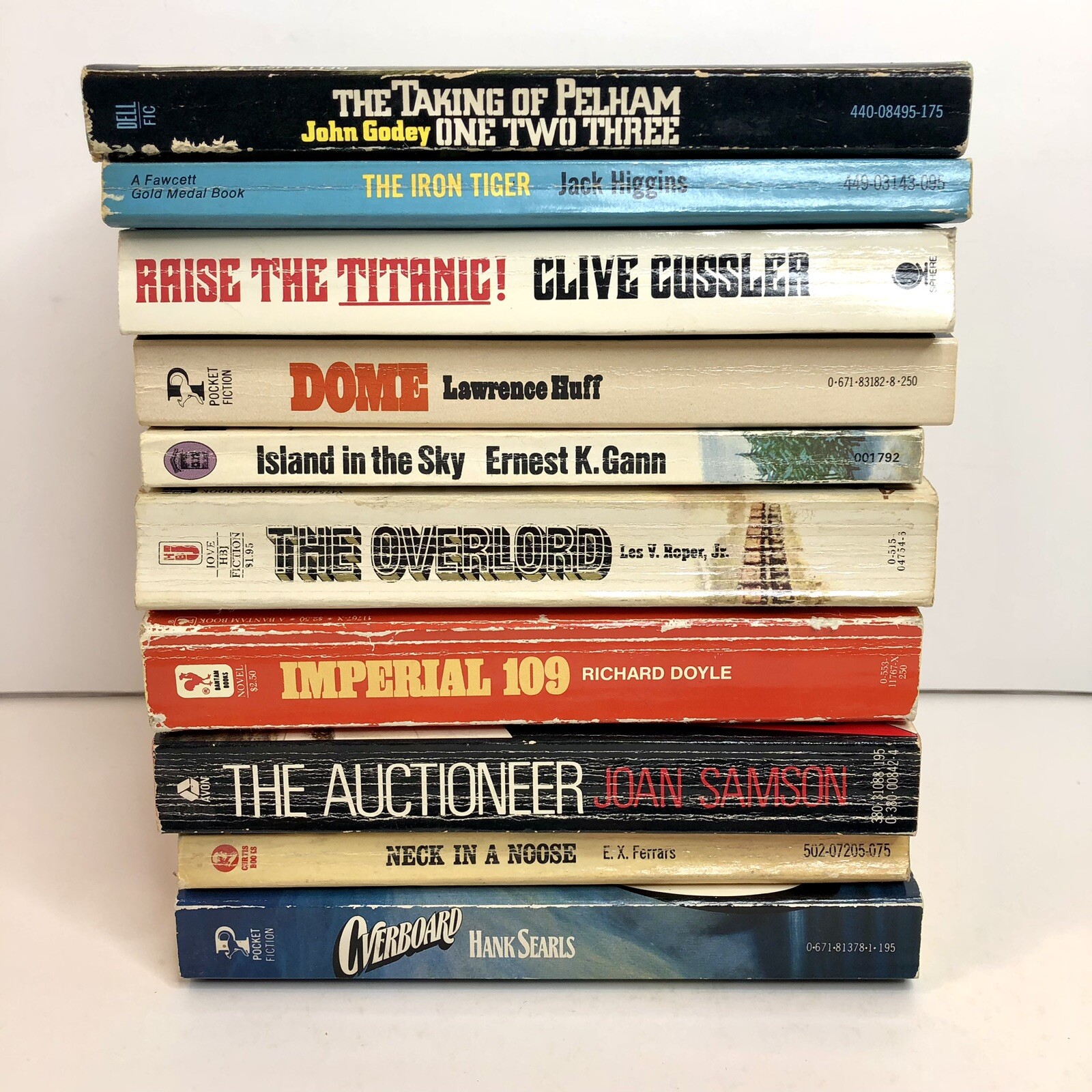 Lot of 10 Vintage Action Adventure Mixed Titles and Authors PB 1970s and 1980s