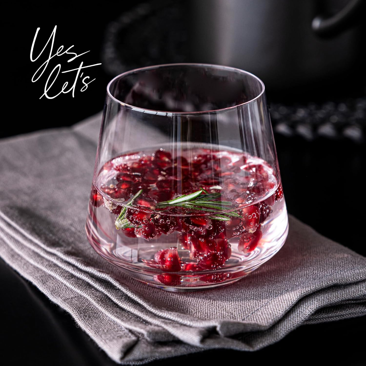 Over&Back 17Oz Modern Glassware – Set of 4 Contemporary Stemless Drinking Glasse